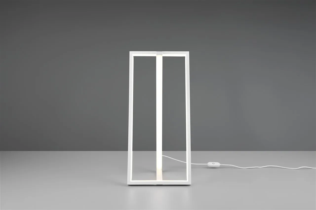 Lampada Da Tavolo Squadrata Led Touch Dimmer Cambio Colore Edge Trio Lighting