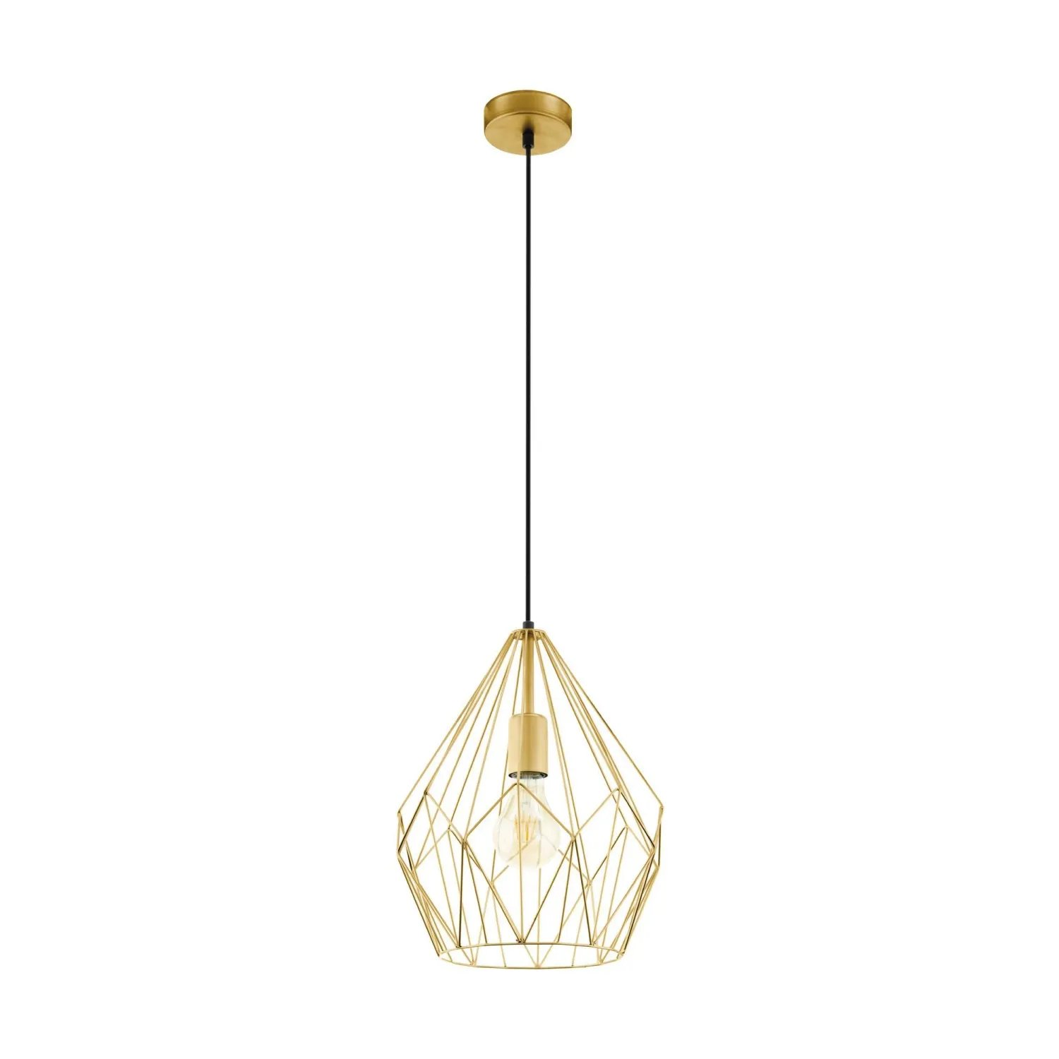 Lampadario a sospensione Carlton E27 oro Ø 31 x H 110 cm
