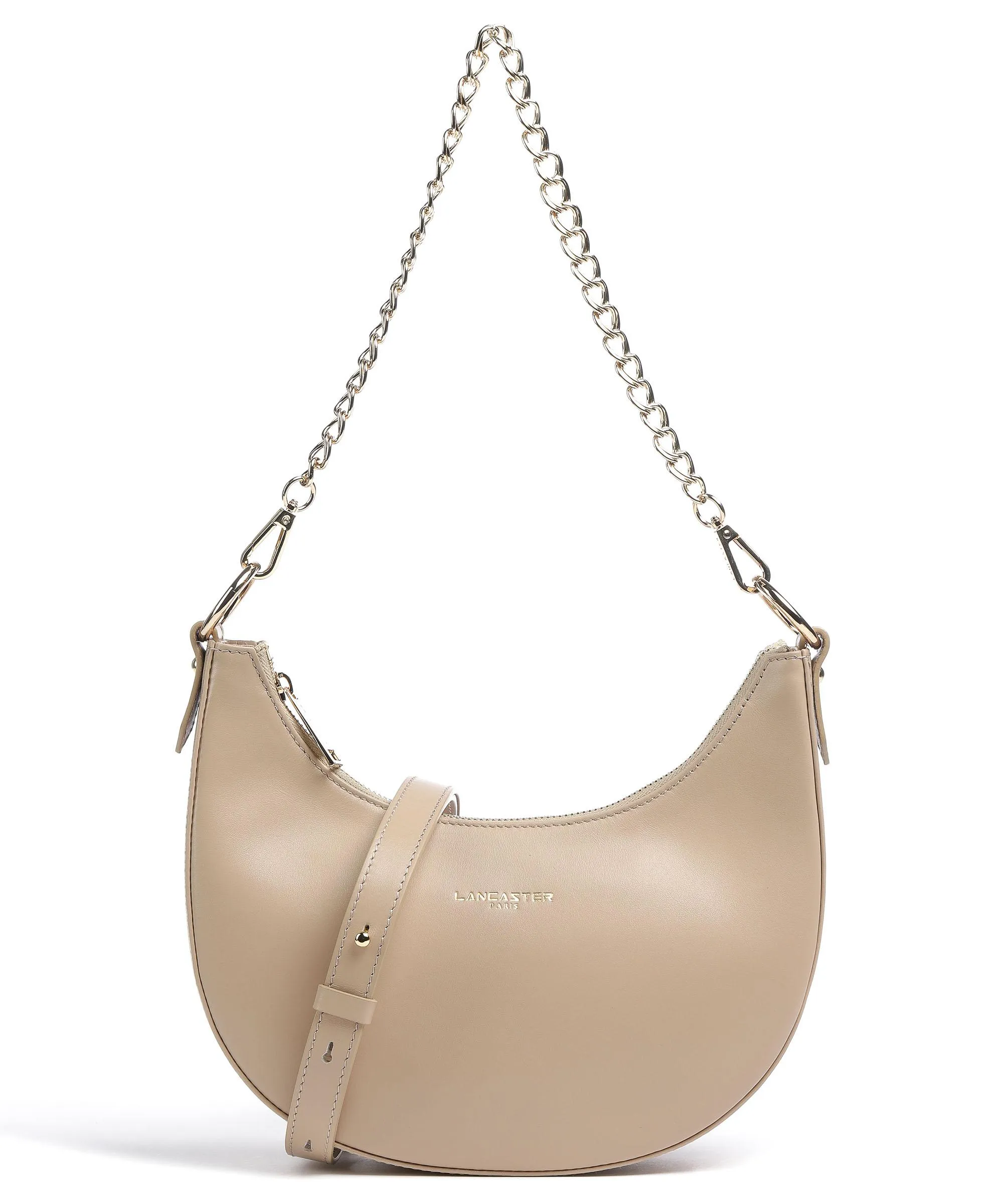 Lancaster Paris Aimy Borsa a spalla pelle di vacchetta finemente grana beige  