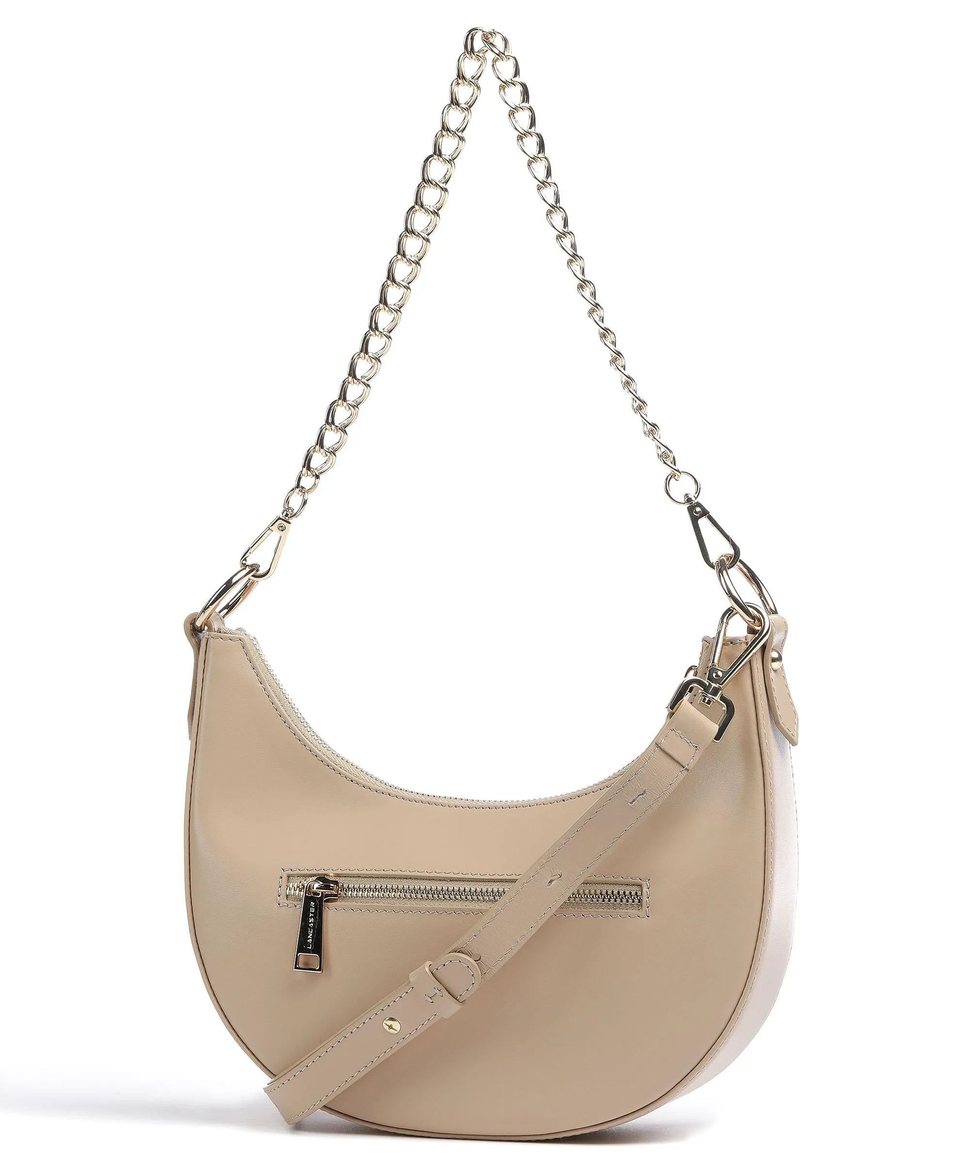  Lancaster Paris Aimy Borsa a spalla pelle di vacchetta finemente grana beige  