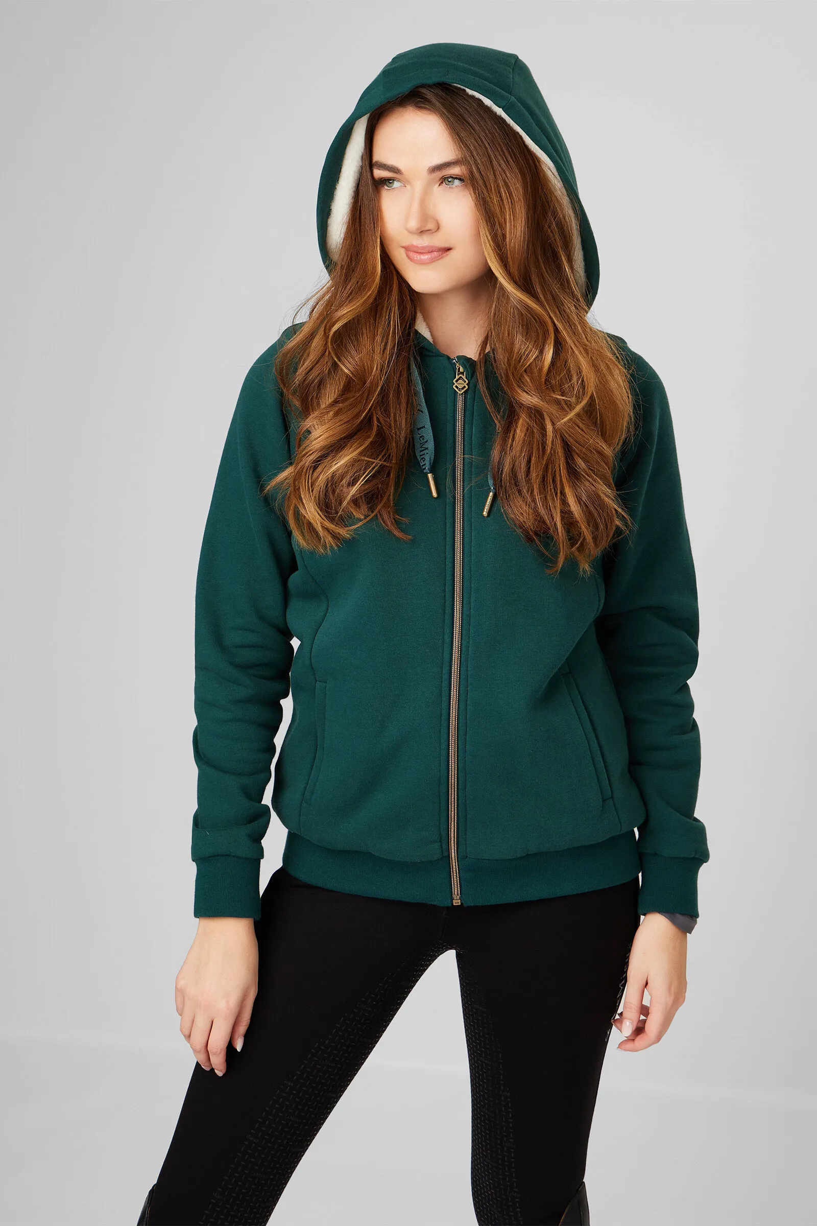 LeMieux Giacca foderata in sherpa e con chiusura zip, da donna