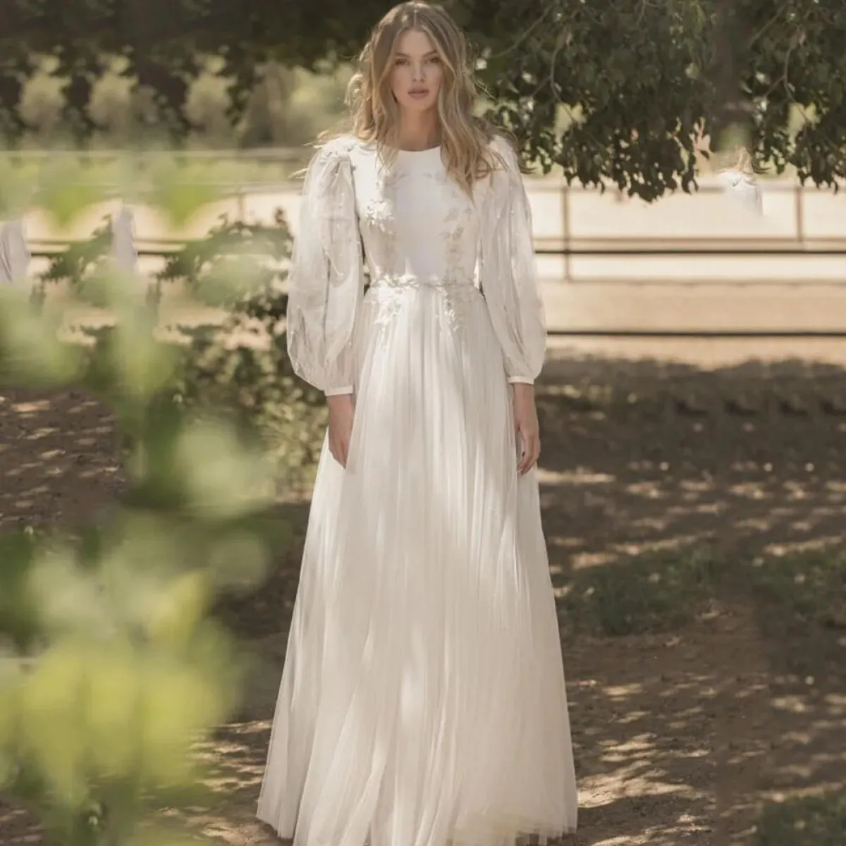 Linea Abiti da Sera Maniche Abiti da Ballo Eleganti Maniche Abiti da Sera in Tulle