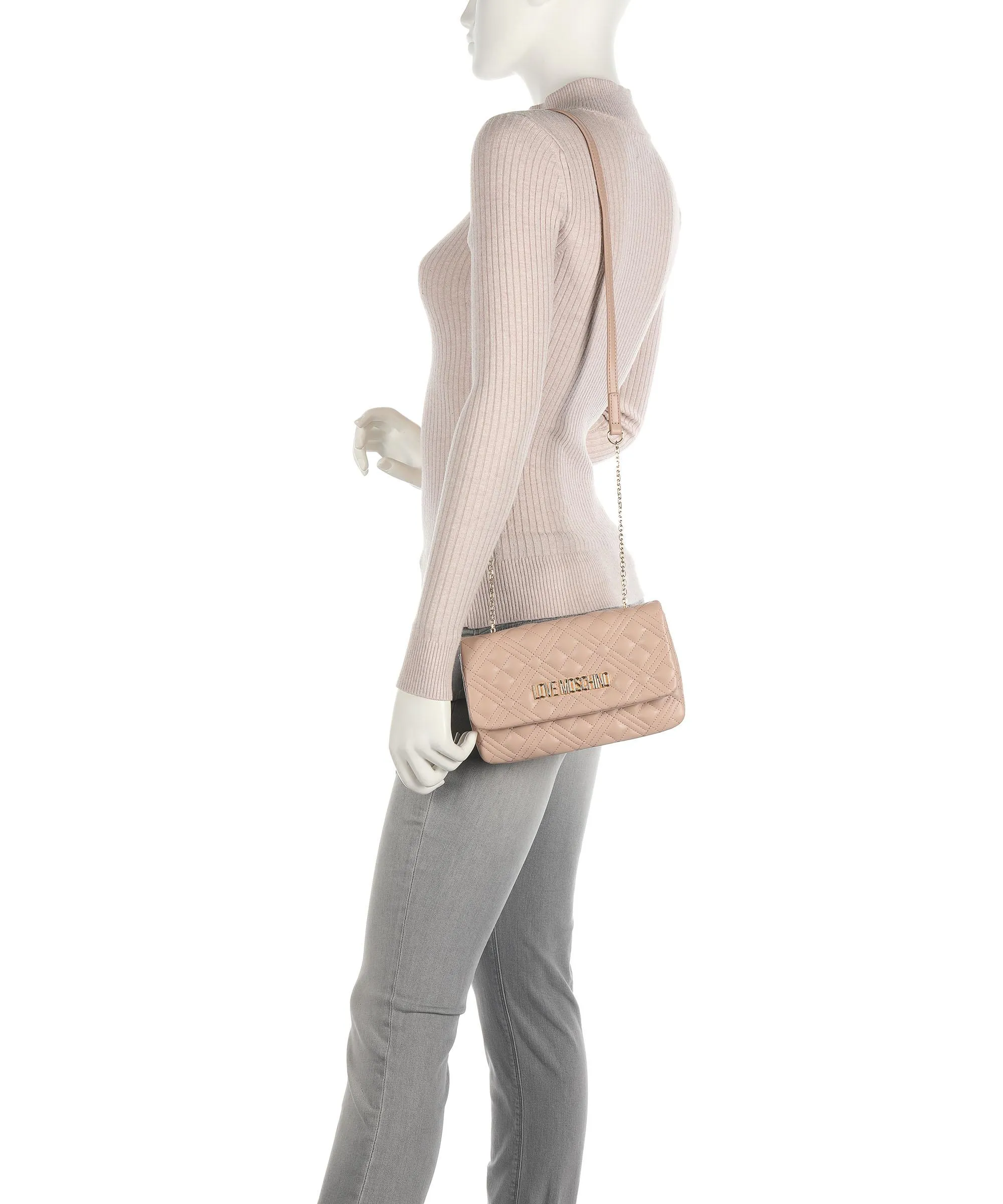  Love Moschino Smart Daily Borsa a tracolla pelle sintetica nude  