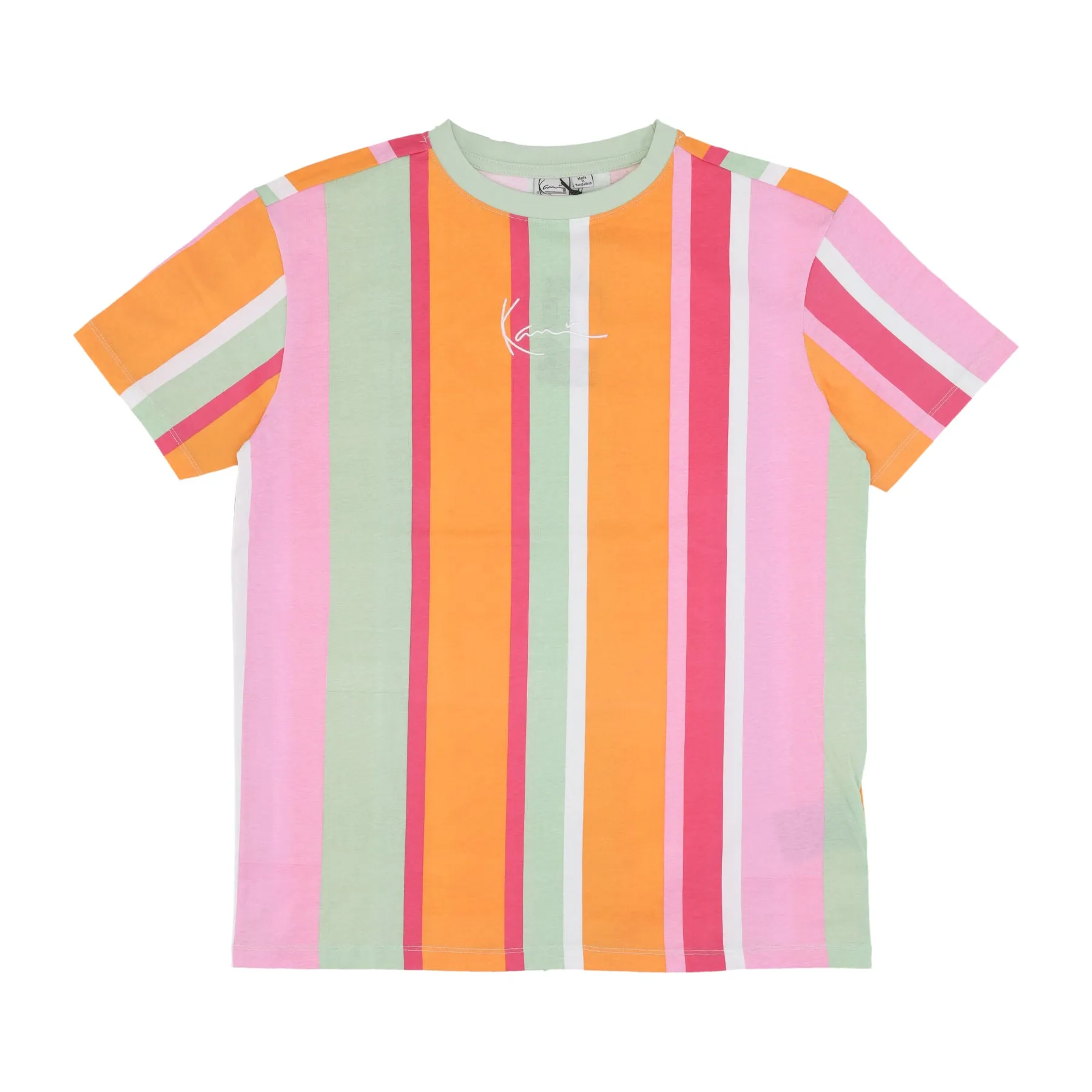 Maglietta Donna W Os Stripe Tee Orange/light Mint/light Rose
