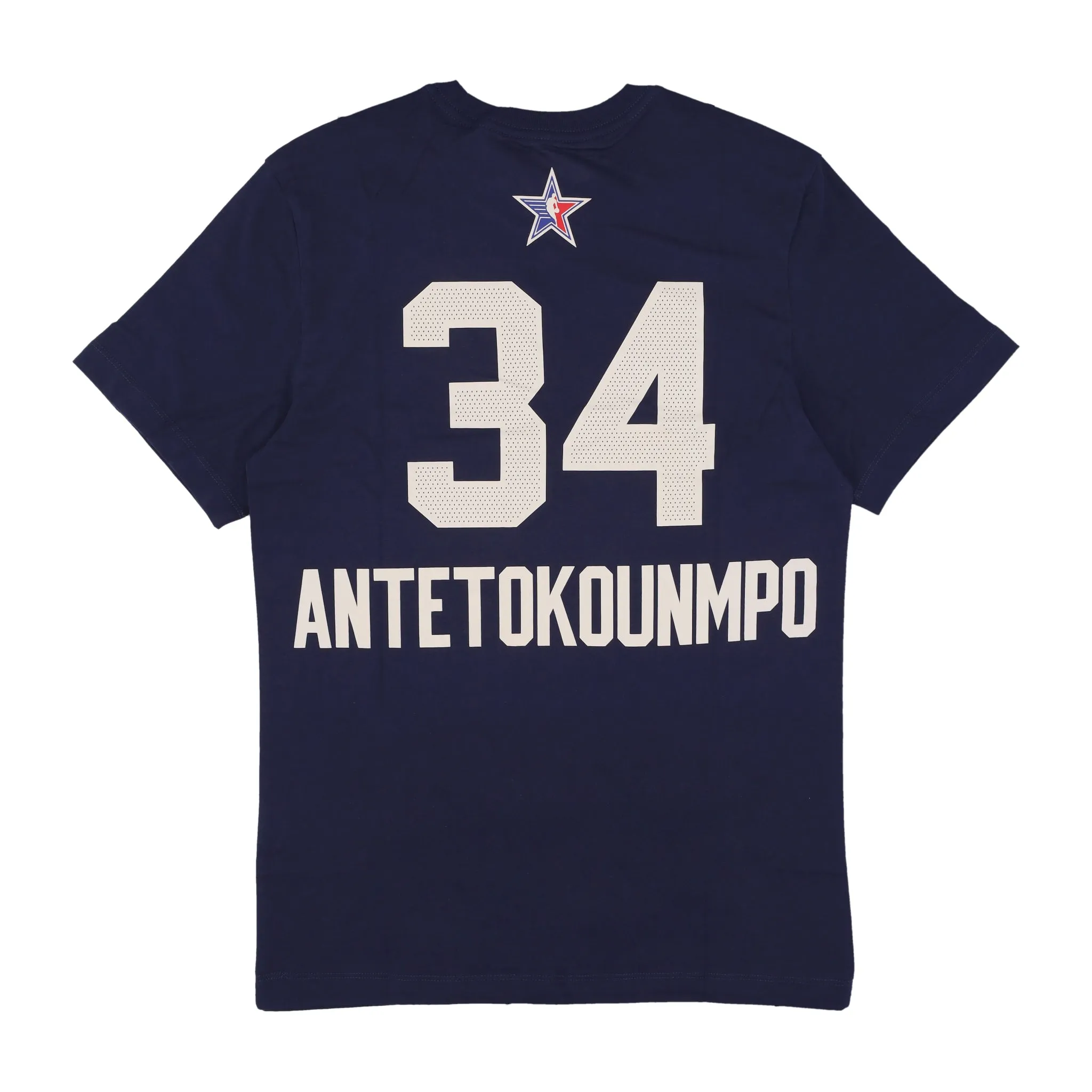Maglietta Uomo Nba All Star Game Essential Tee No 34 Giannis Antetokounmpo Team East College Navy
