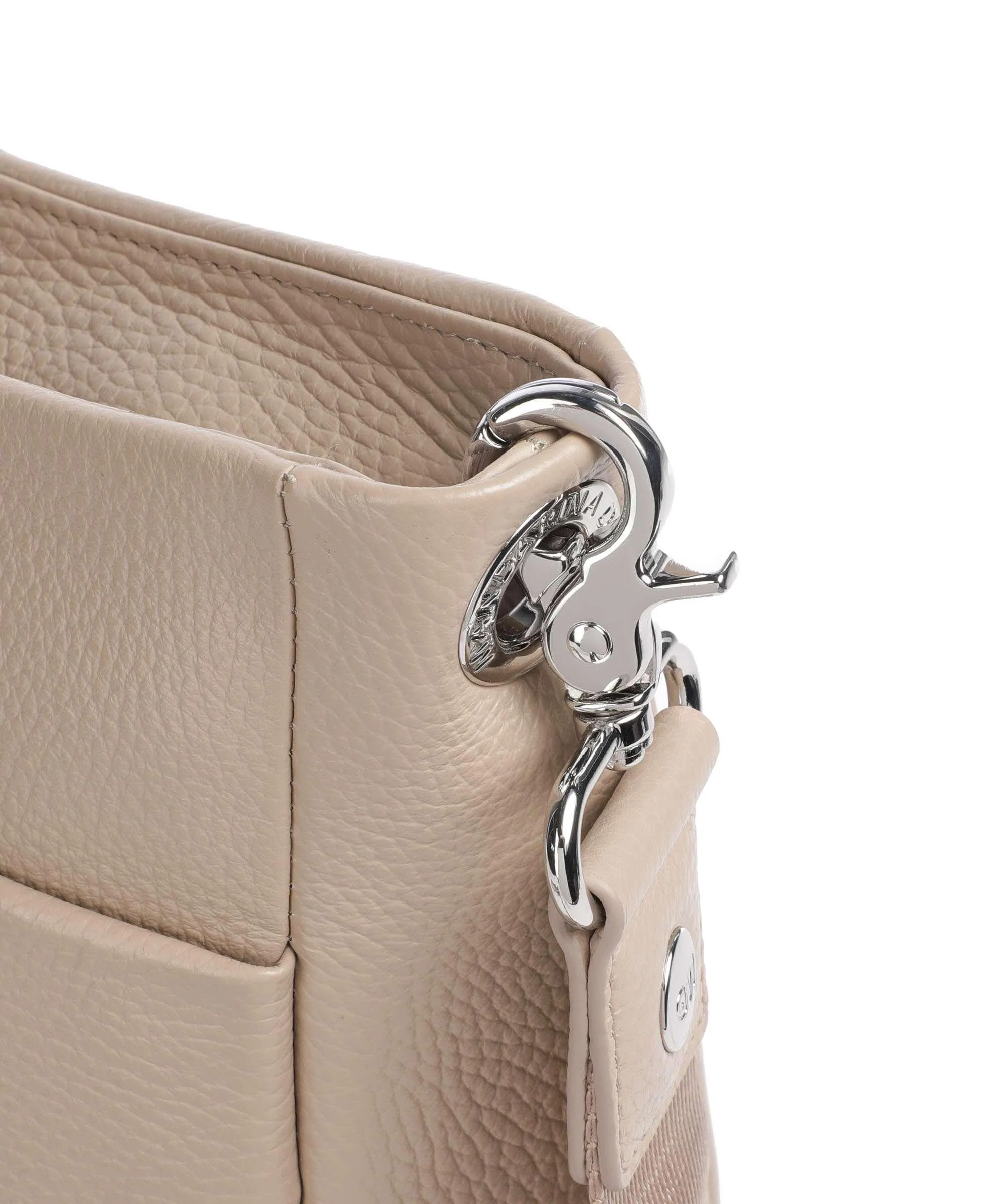  Mandarina Duck Mellow Leather Borsa a spalla pelle di vitello grana taupe  