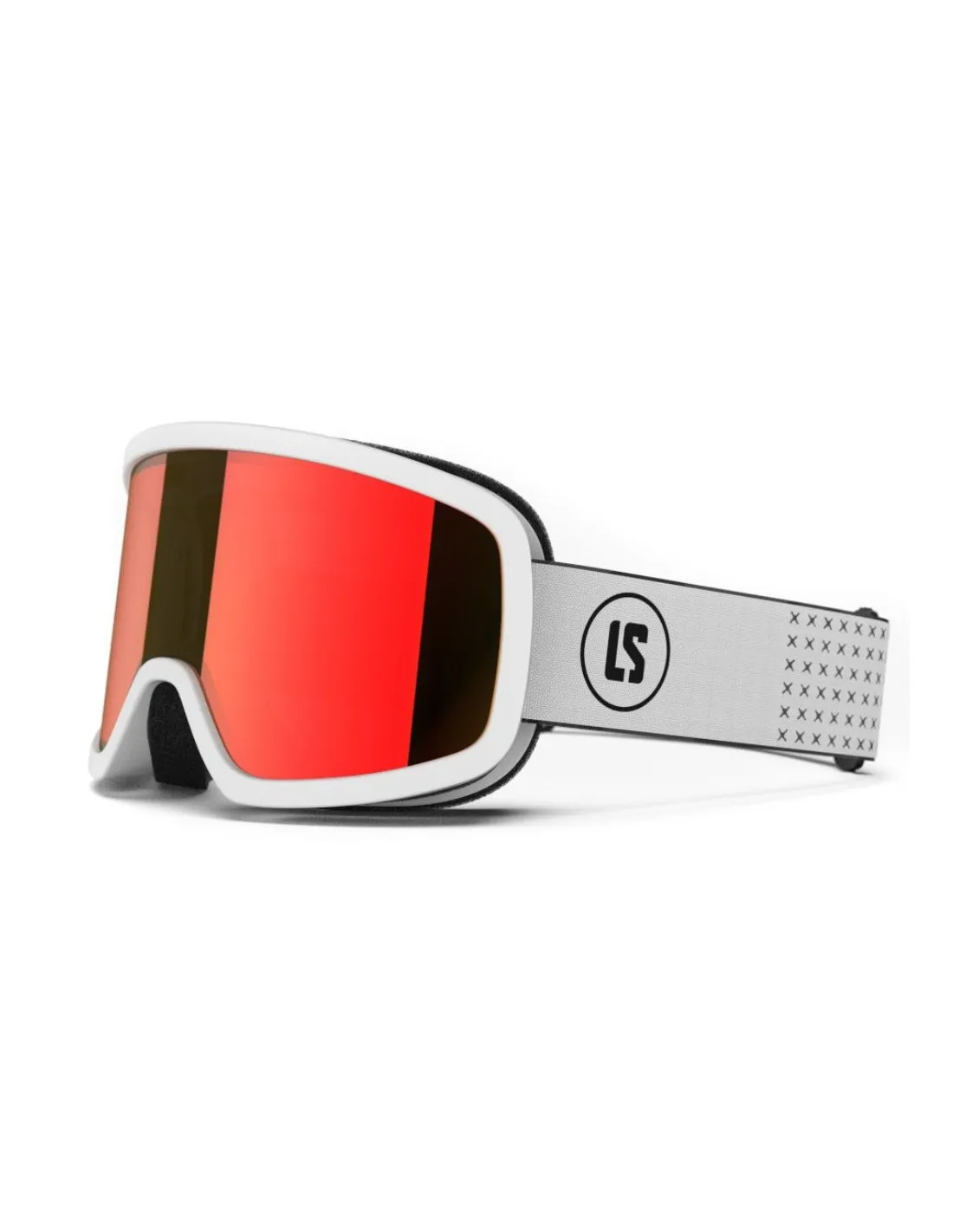 Maschera da sci Loubsol LS2 Bianco Specchio Rosso