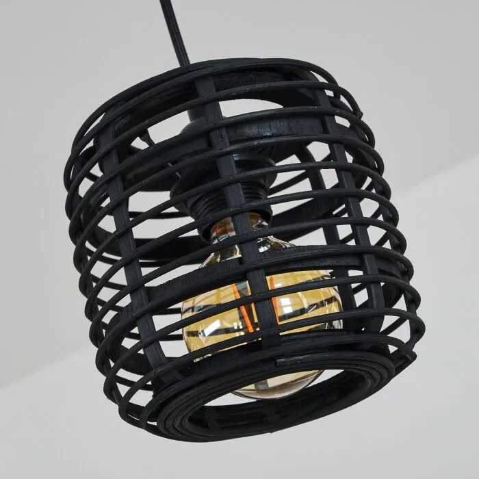 Mongolei Lampada a Sospensione Nero, 4-Luci