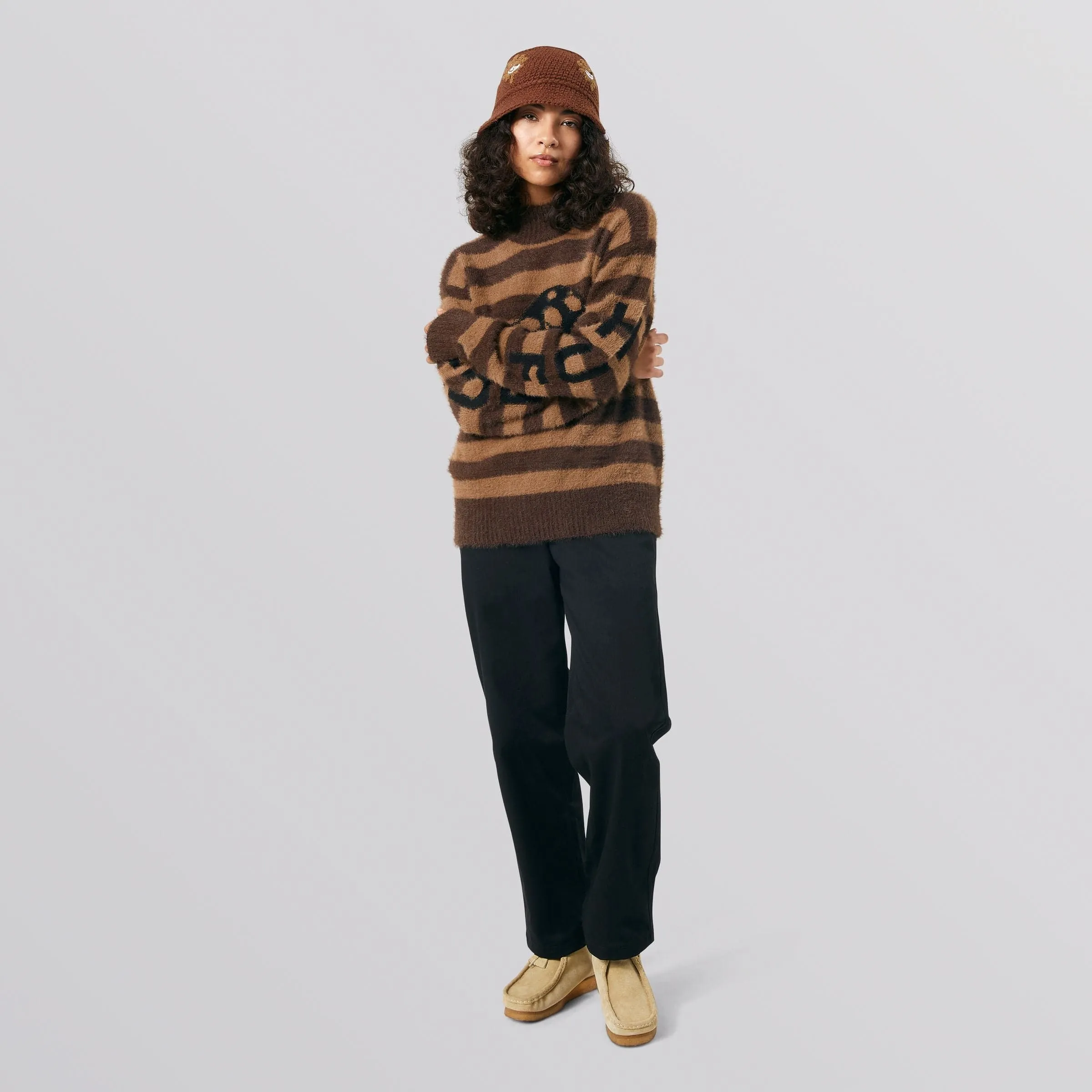 NATURE BUDDY KNIT BUCKET - BROWN