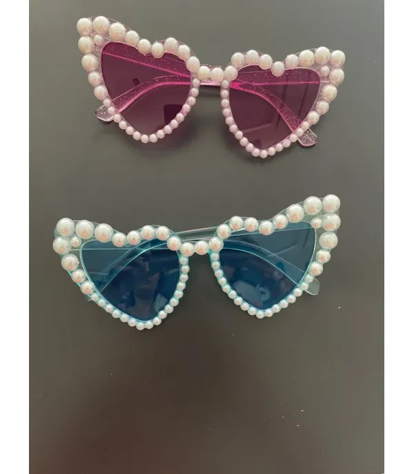 Occhiali a cuore perle