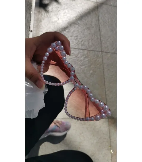 Occhiali a cuore perle