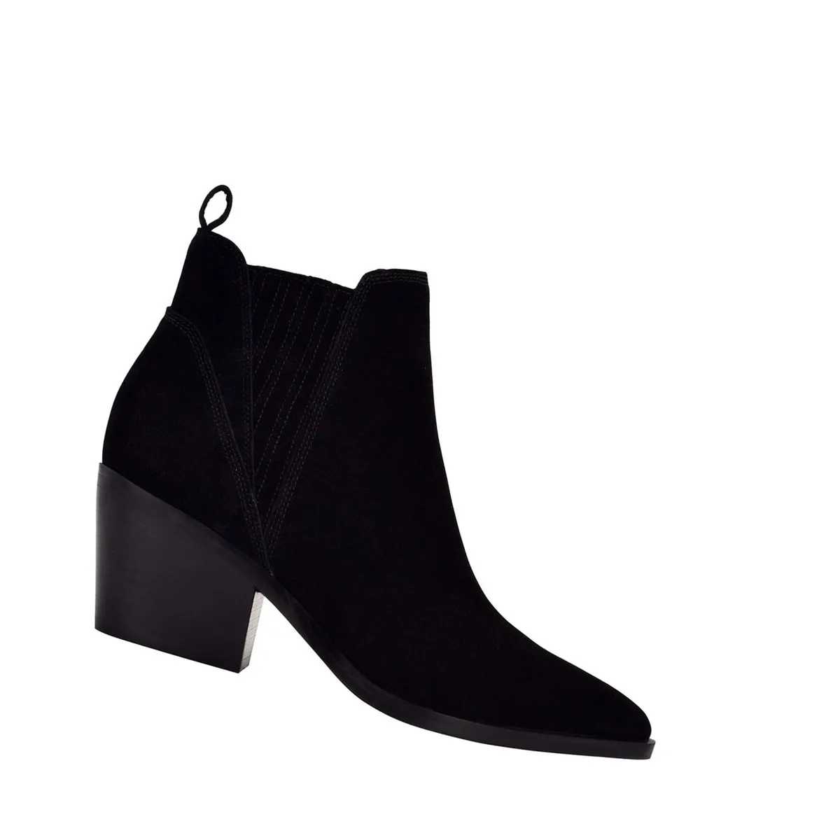 Offerte stivali e stivaletti Marc Fisher Teona stivaletti Chelsea con punta aguzza da donna in pelle scamosciata nera