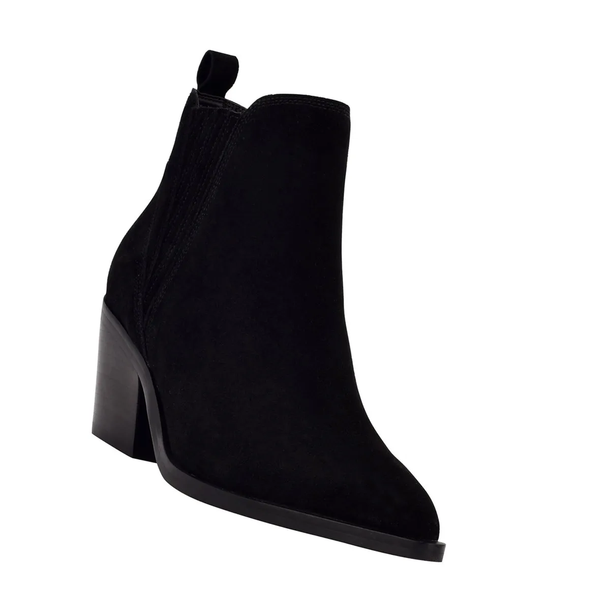 Offerte stivali e stivaletti Marc Fisher Teona stivaletti Chelsea con punta aguzza da donna in pelle scamosciata nera