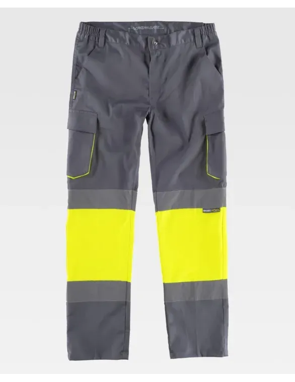 Pantalone da Lavoro Bicolore Alta Visibilità C3218 - Workteam