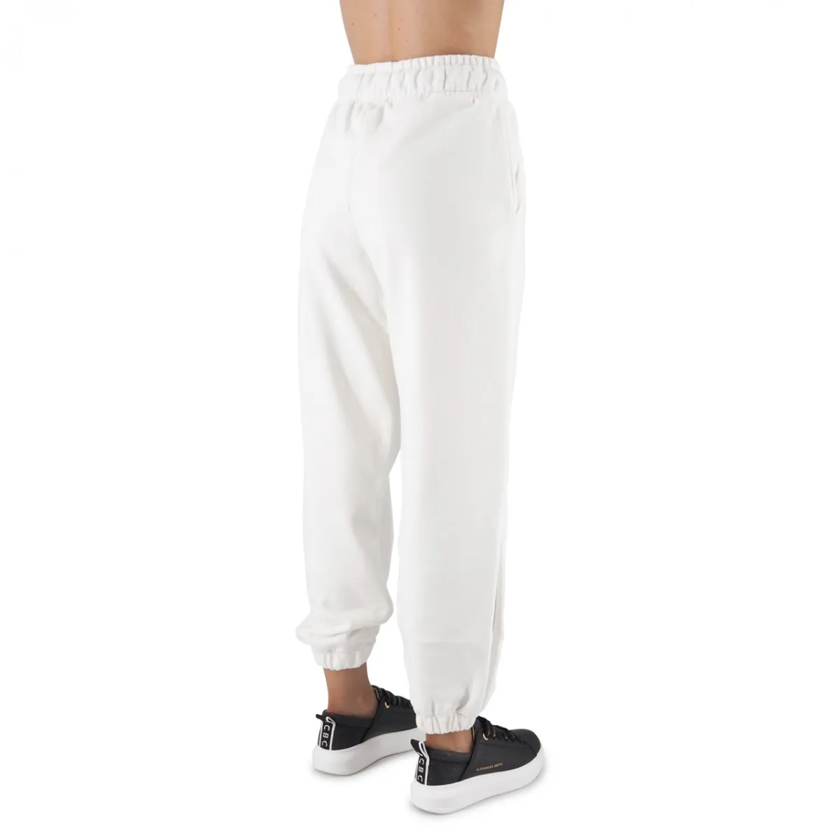 Pantalone In Felpa Con Coulisse Ricamata