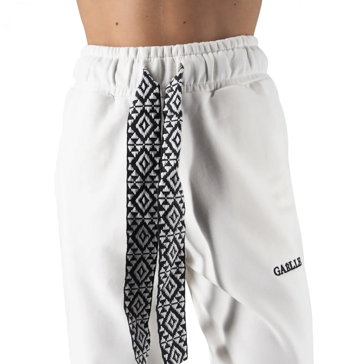 Pantalone In Felpa Con Coulisse Ricamata