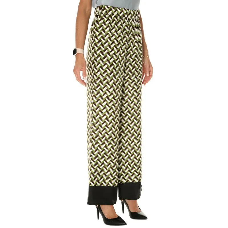 Pantalone in twill di seta Sesamo 
