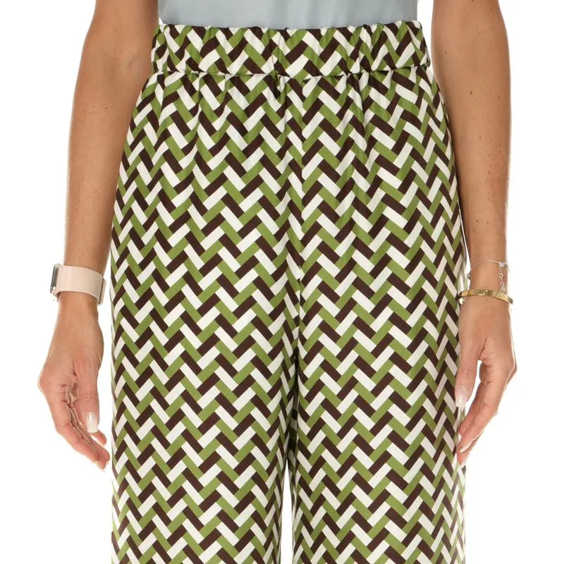 Pantalone in twill di seta Sesamo 