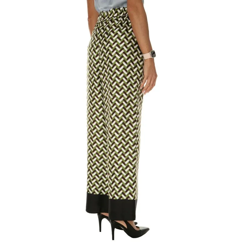 Pantalone in twill di seta Sesamo 
