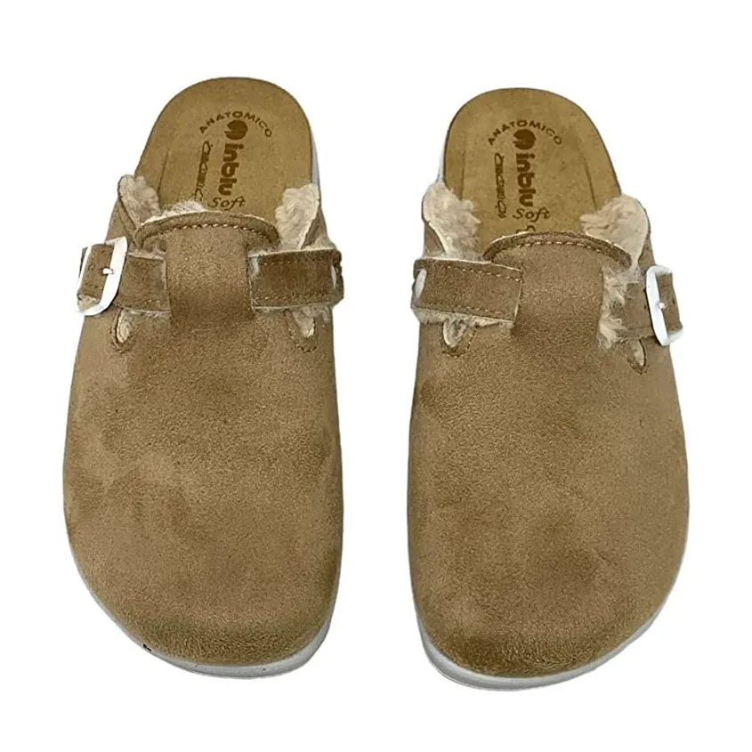 Pantofole da Donna - INBLU Art. CT20 naturale Scamosciato