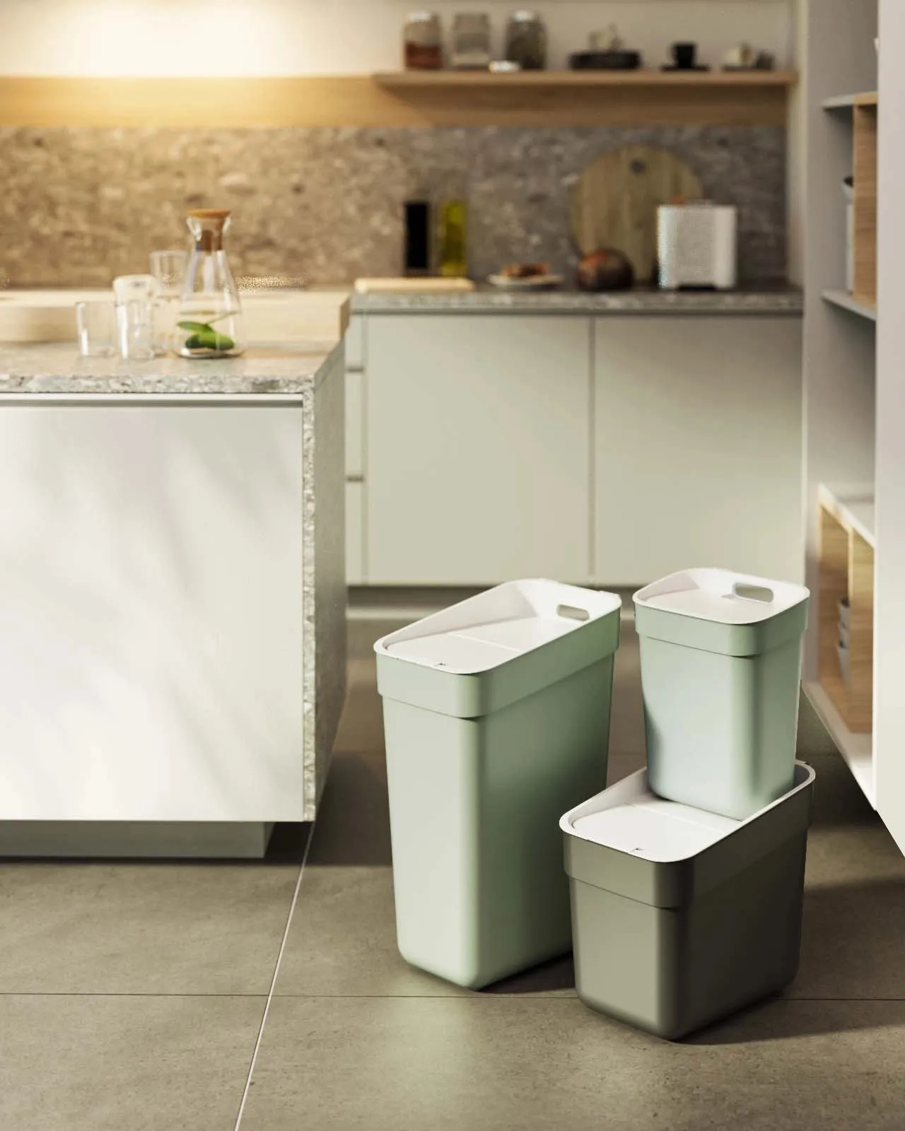 Pattumiera per raccolta differenziata Ready 20 l grigio scuro