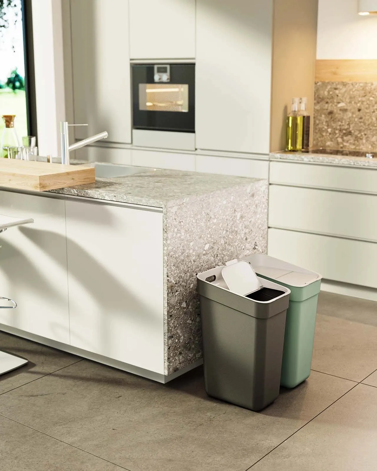 Pattumiera per raccolta differenziata Ready 20 l grigio scuro