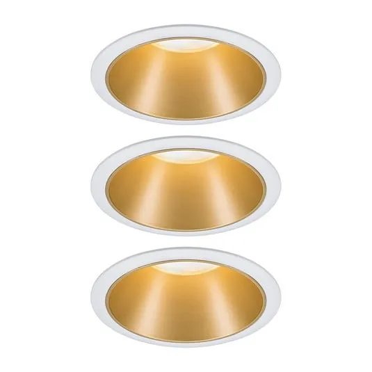 Paulmann Cole spot LEDlight, oro-bianco, set 3x