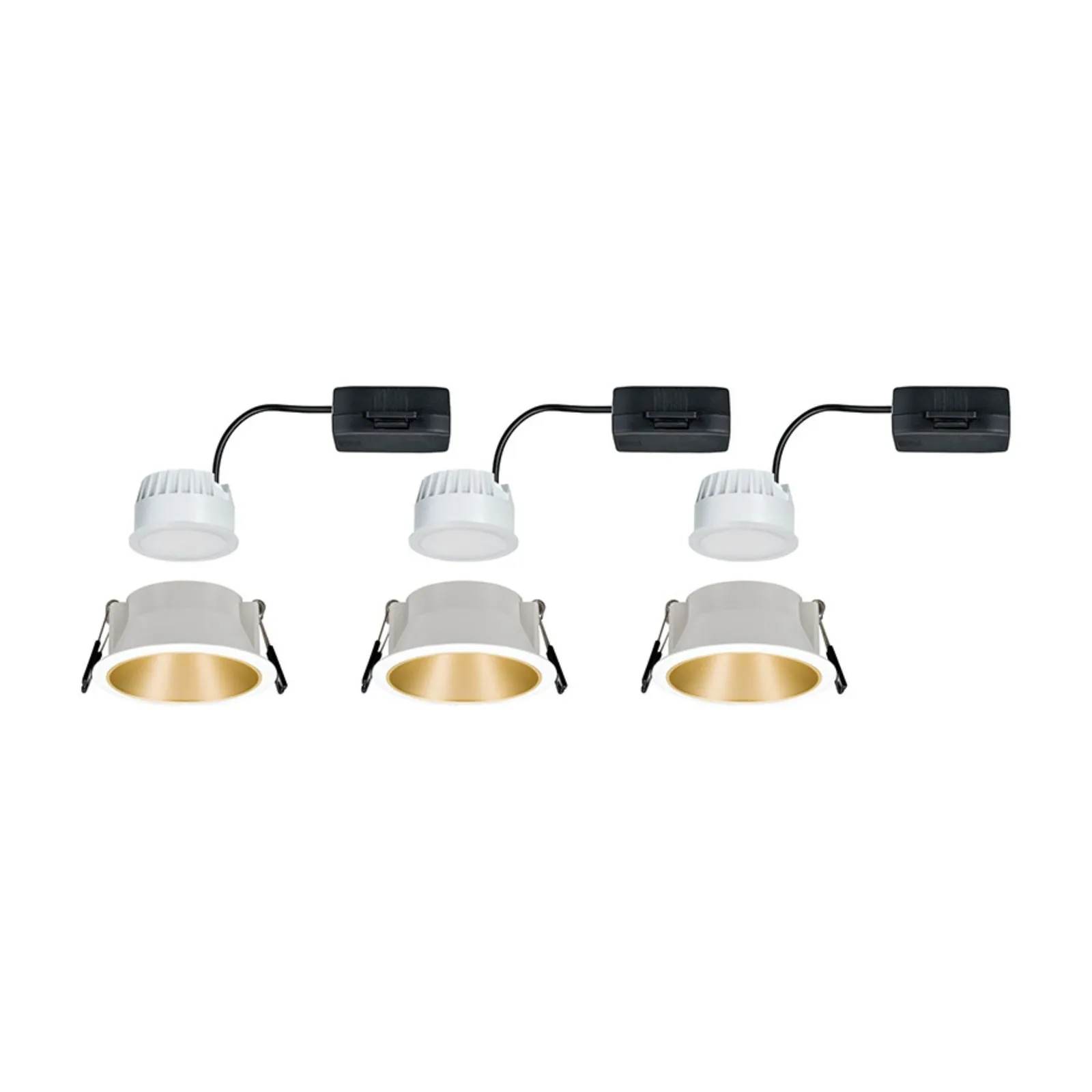 Paulmann Cole spot LEDlight, oro-bianco, set 3x