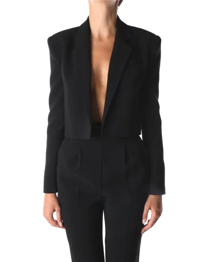 PINKO Giacca Donna 1G18JP 7624 ELIANNE A-EE Crepe monopetto foderata Z99 NERO limousine