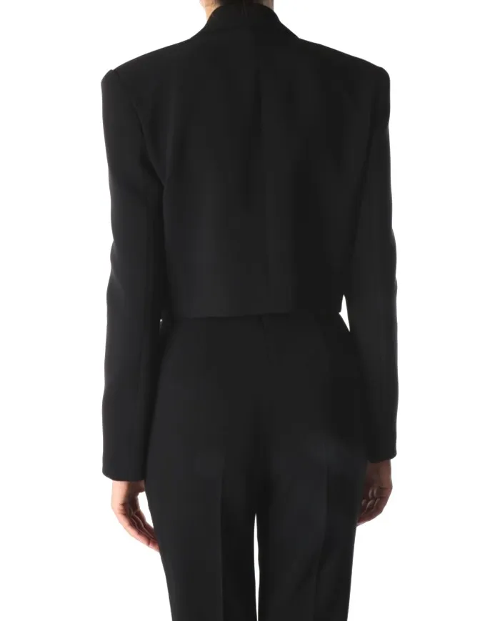 PINKO Giacca Donna 1G18JP 7624 ELIANNE A-EE Crepe monopetto foderata Z99 NERO limousine