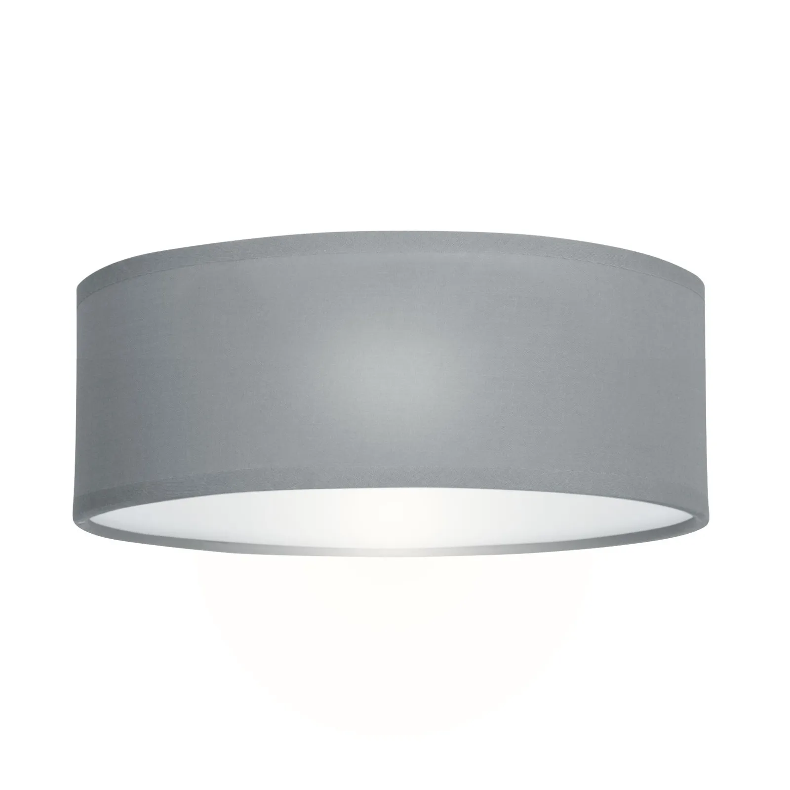 Plafoniera Sogno, Ø 30 cm, tessuto, grigio