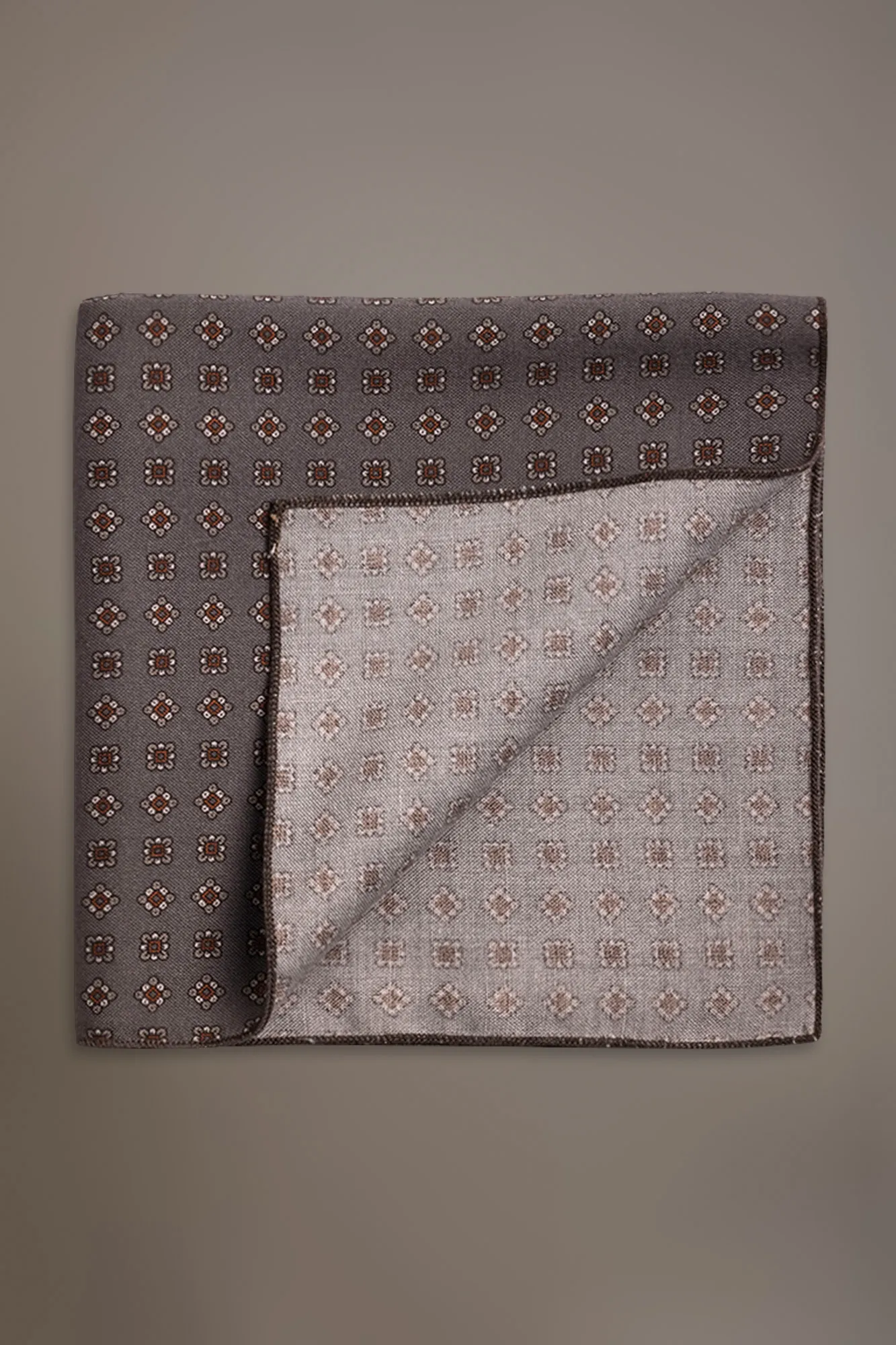 Pochette misto lino disegno fantasia uomo