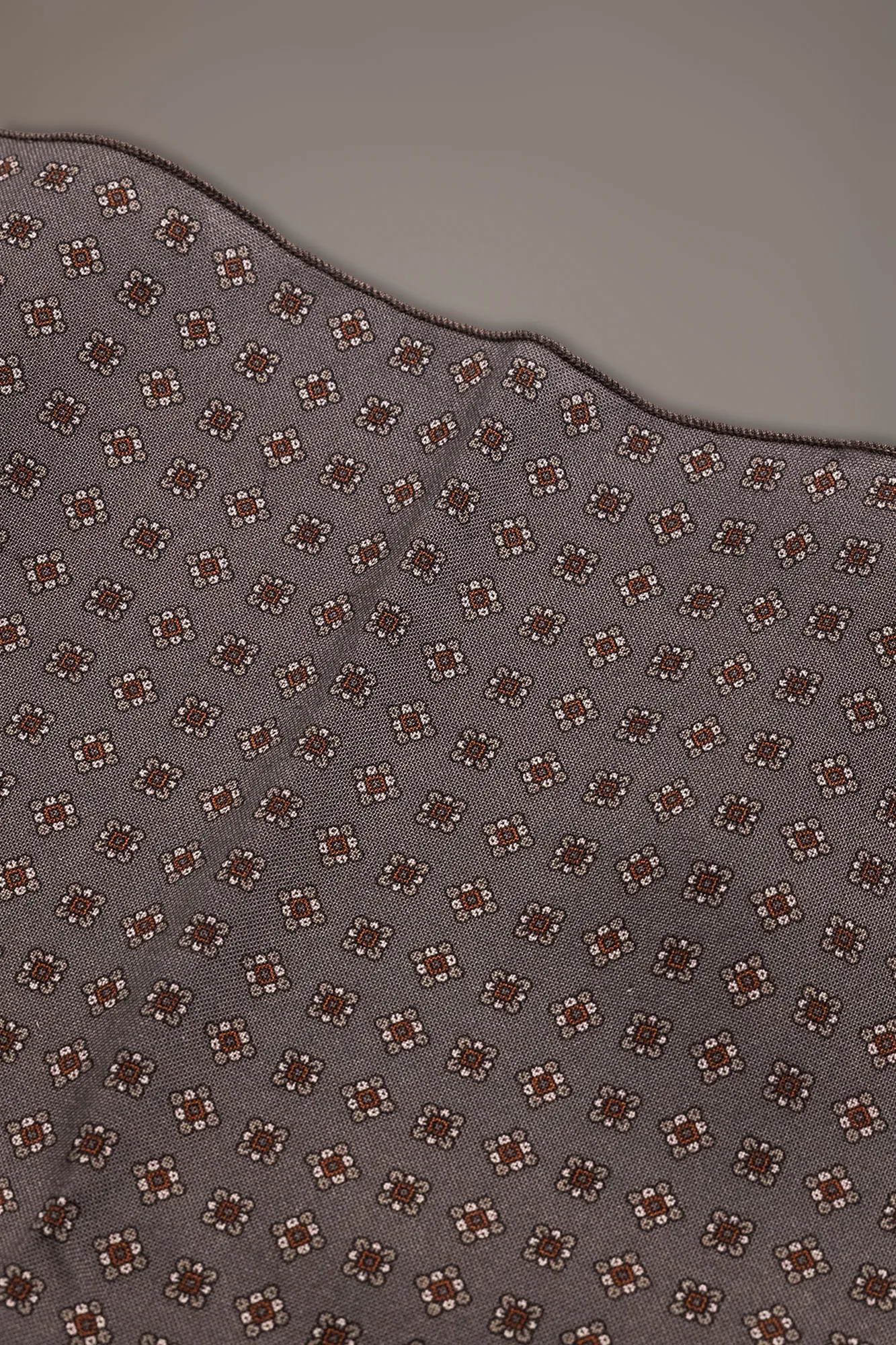 Pochette misto lino disegno fantasia uomo