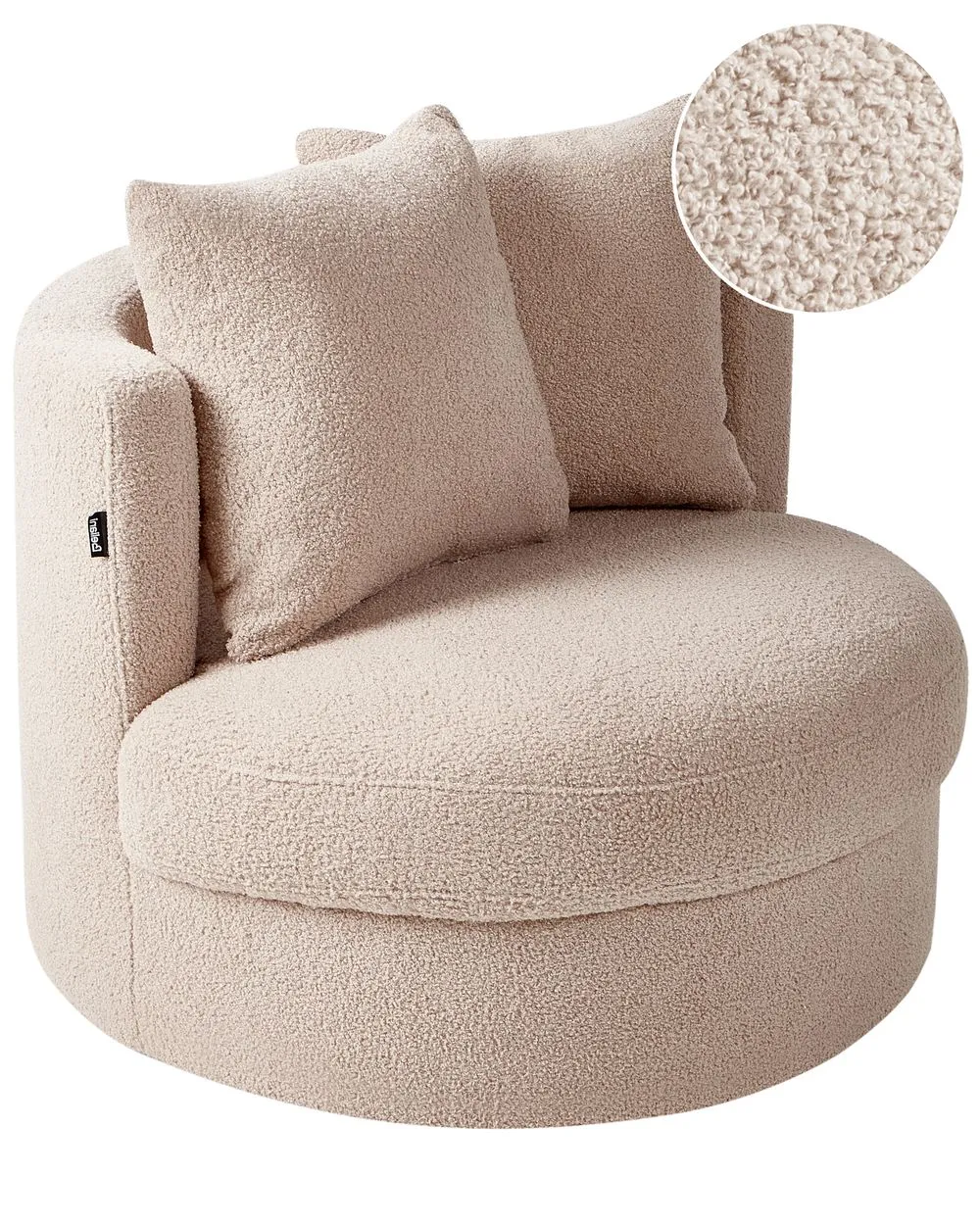 Poltrona DALBY Bouclé Beige