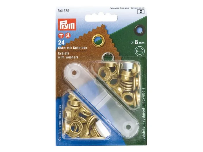 Prym occhielli 8 mm ottone