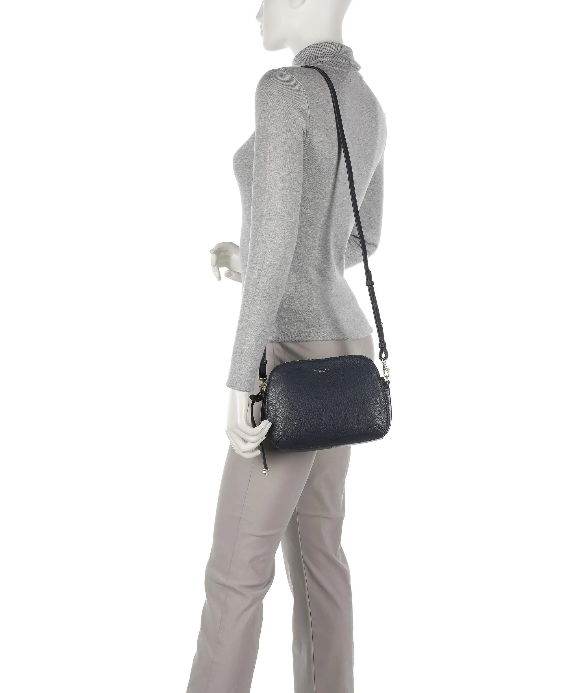  Radley London Dukes Place Borsa a tracolla pelle a grana fine blu scuro  
