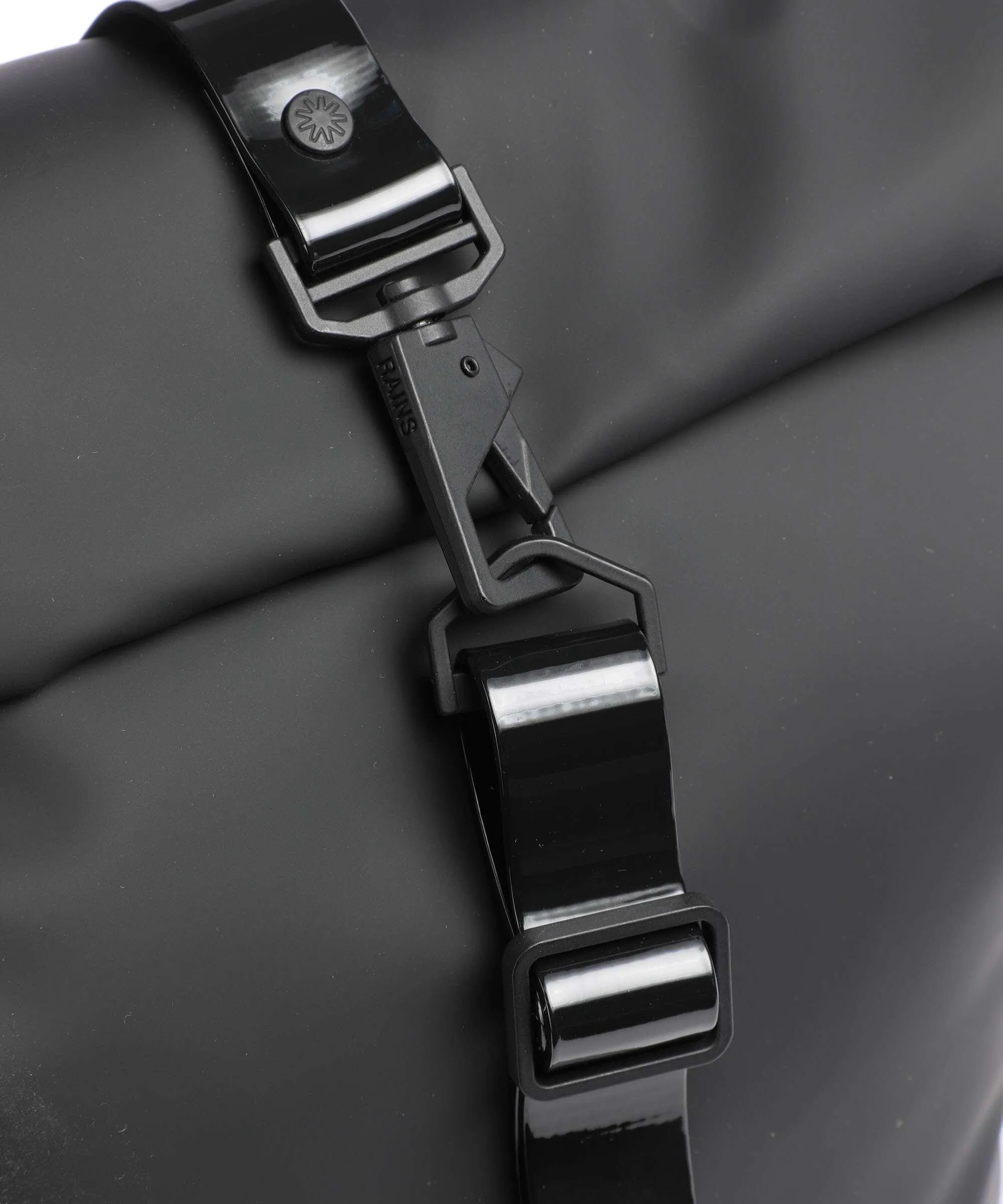  Rains Contrast Zaino roll-top poliuretano, poliestere nero  