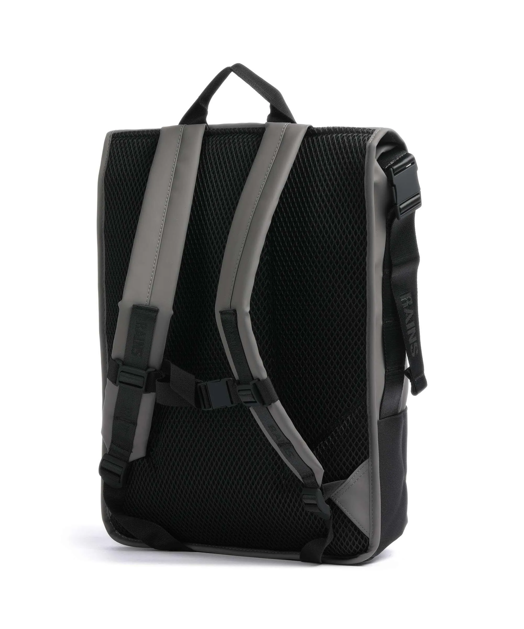  Rains Trail Zaino roll-top 13″ poliuretano, poliestere grigio/nero  