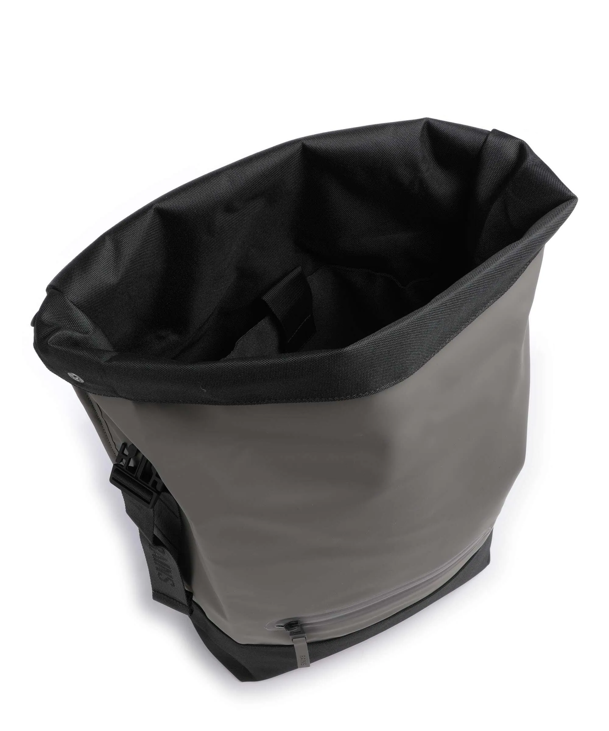  Rains Trail Zaino roll-top 13″ poliuretano, poliestere grigio/nero  