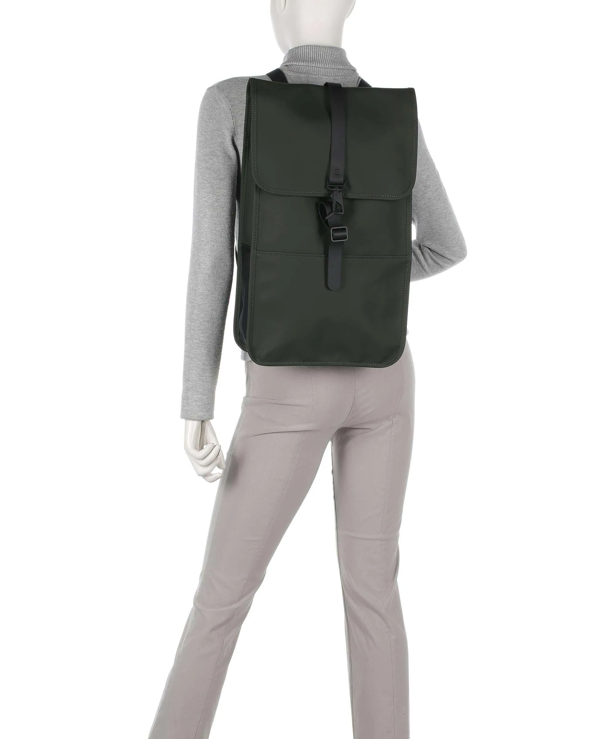  Rains Zaino poliuretano, poliestere verde scuro  