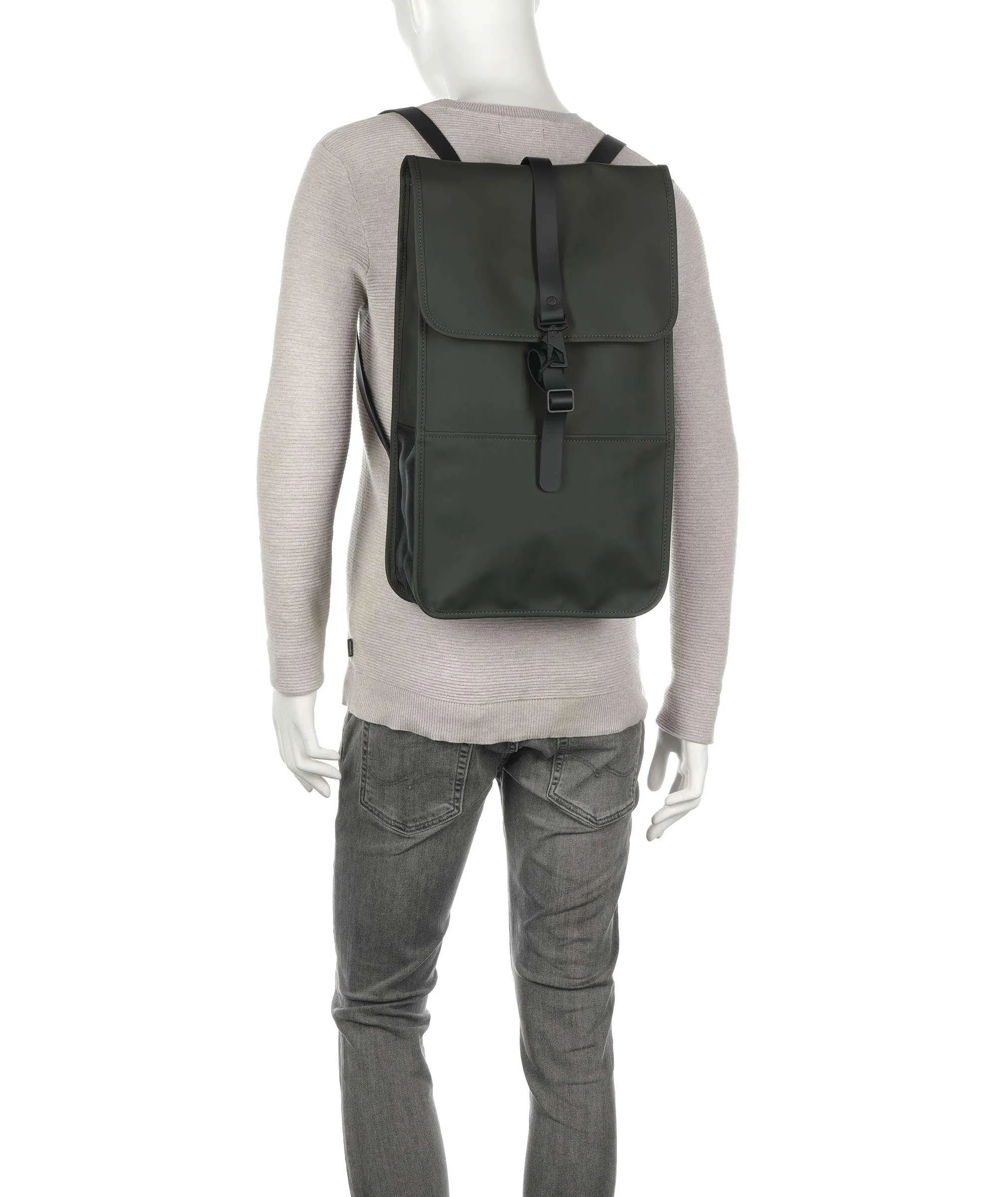  Rains Zaino poliuretano, poliestere verde scuro  