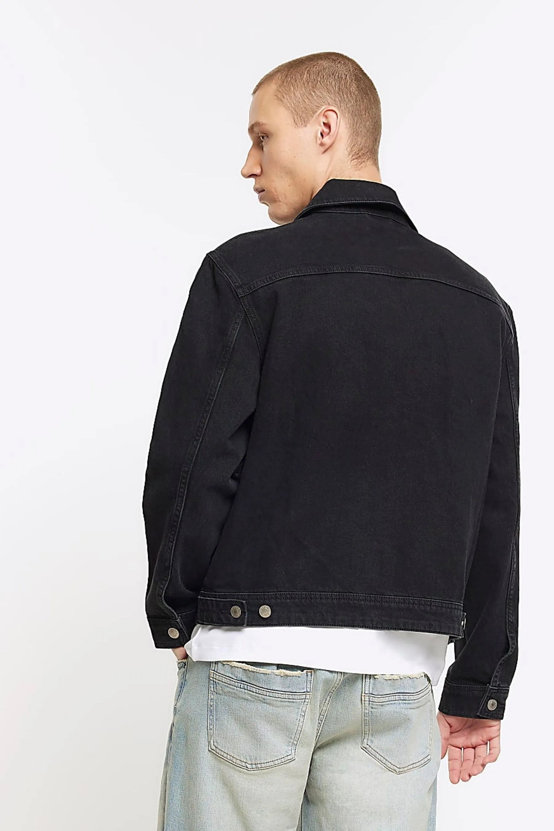 River Island - Denim Giacca con zip
