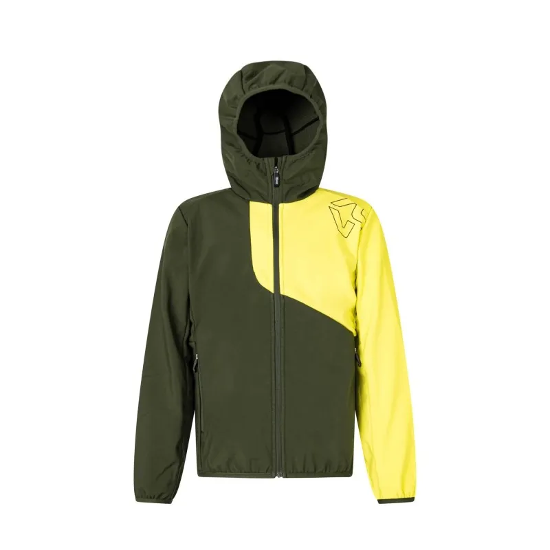 ROCK EXPERIENCE OLD CROW SOFTSHELL GIACCA BAMBINO Kombu Green - Sulphur Spring
