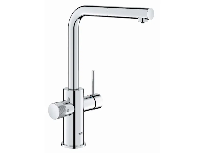 Rubinetto cucina monocomando Grohe Blue Pure Minta doccetta estraibile cromo