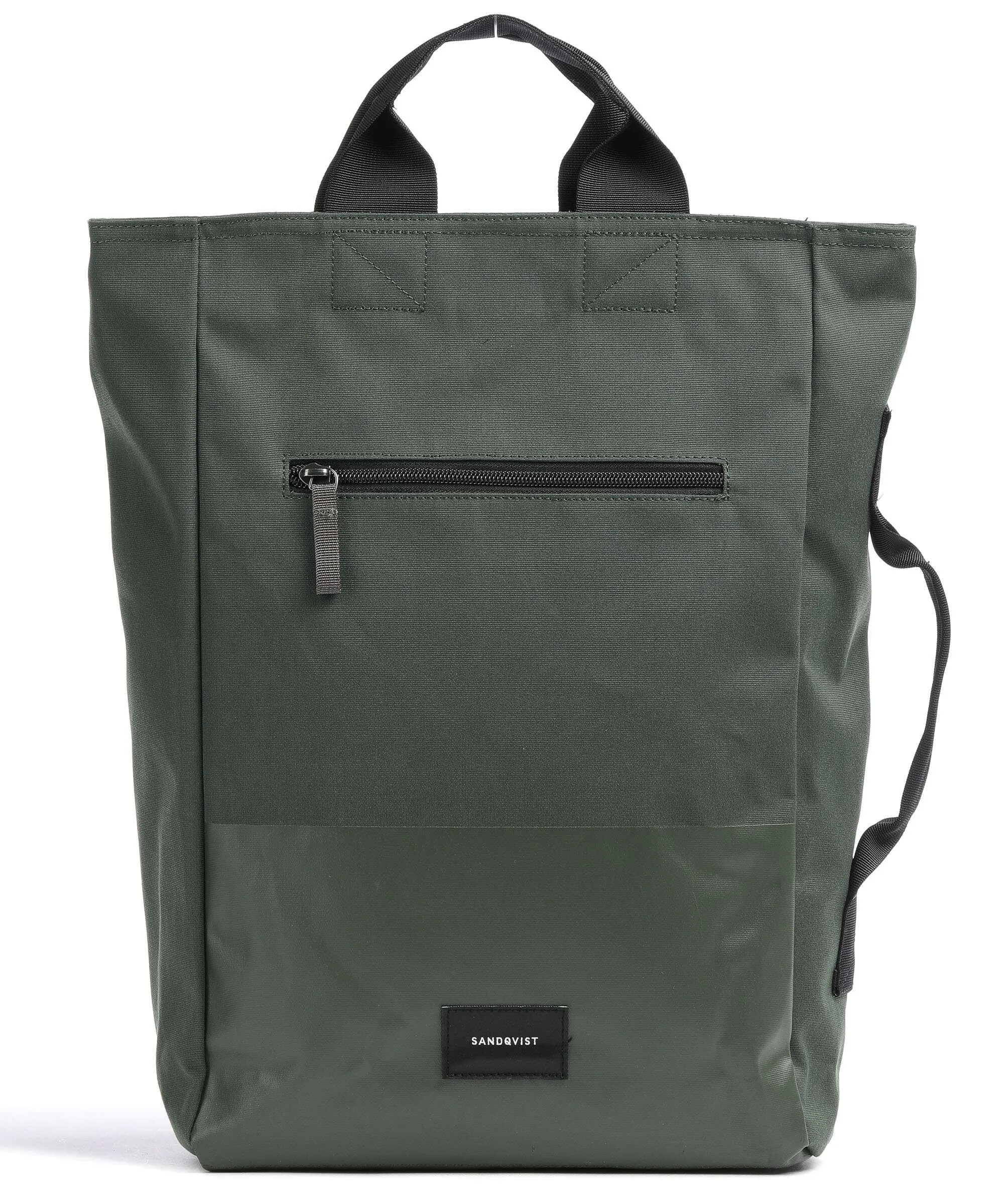  Sandqvist Ground Tony Vegan Zaino 15″ cotone biologico, poliestere riciclato verde scuro  