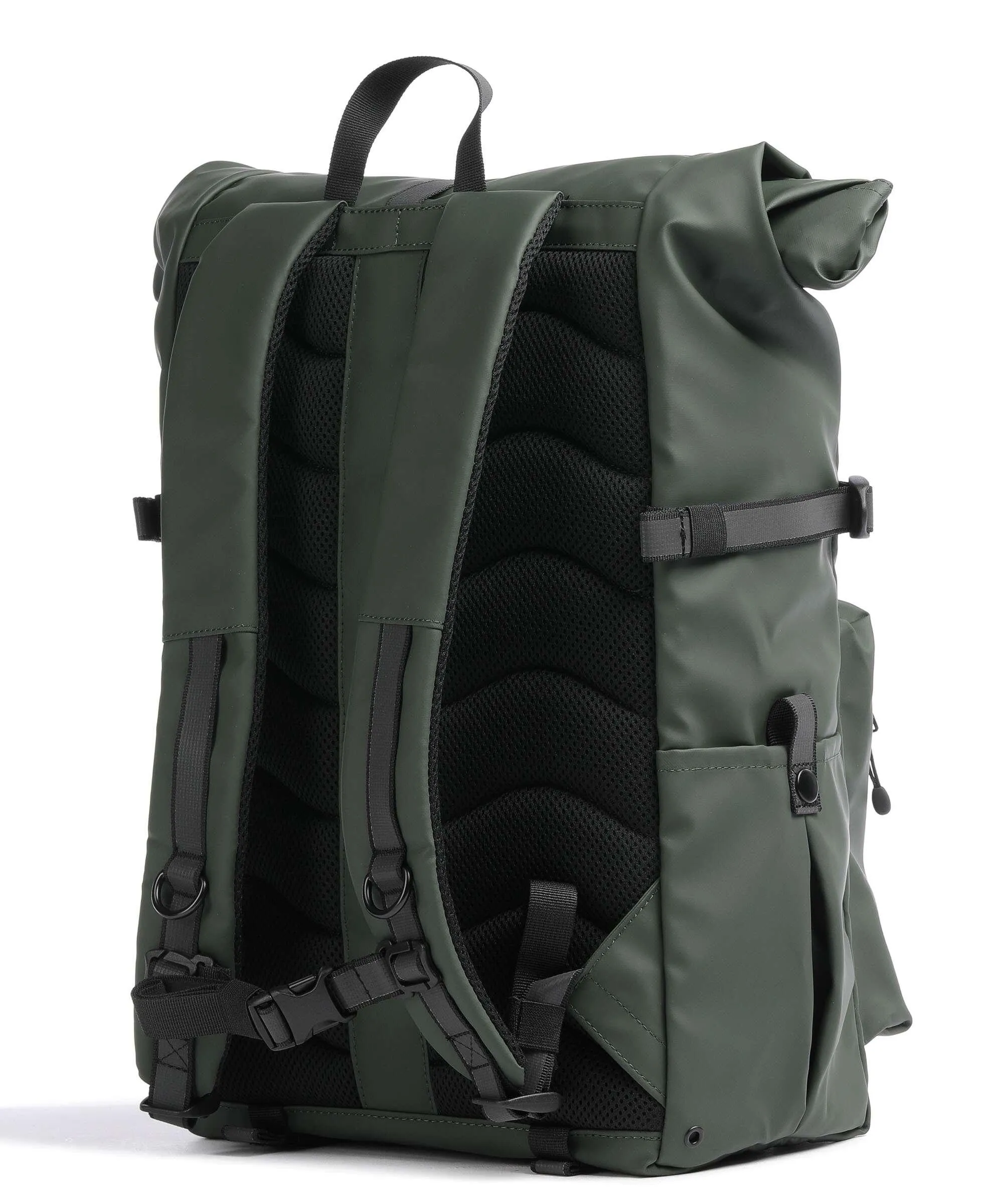  Sandqvist Stream Ruben 2.0 Zaino roll-top 15″ poliestere riciclato verde scuro  
