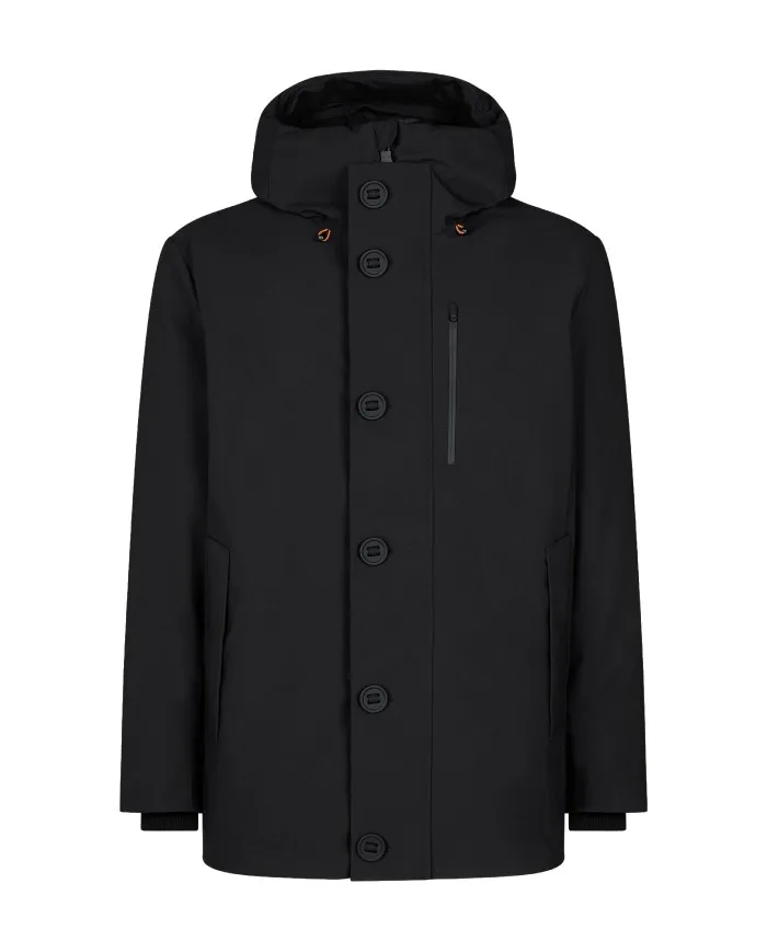 SAVE THE DUCK Giaccone Uomo P39340M Smeg15 Ronan A-EE Artic Cappuccio 10000 BLACK