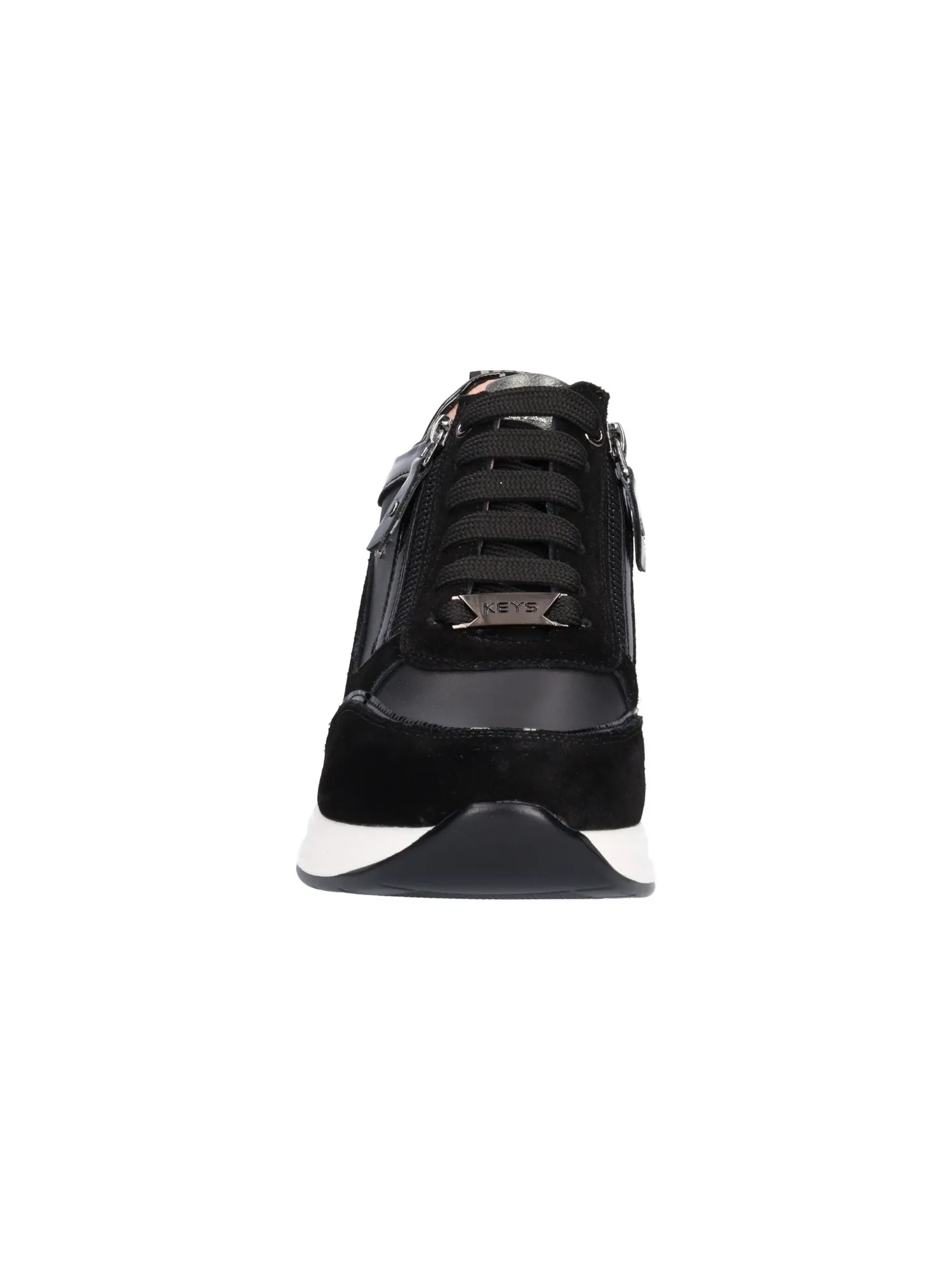 Scarpa casual con zeppa Keys da donna nera