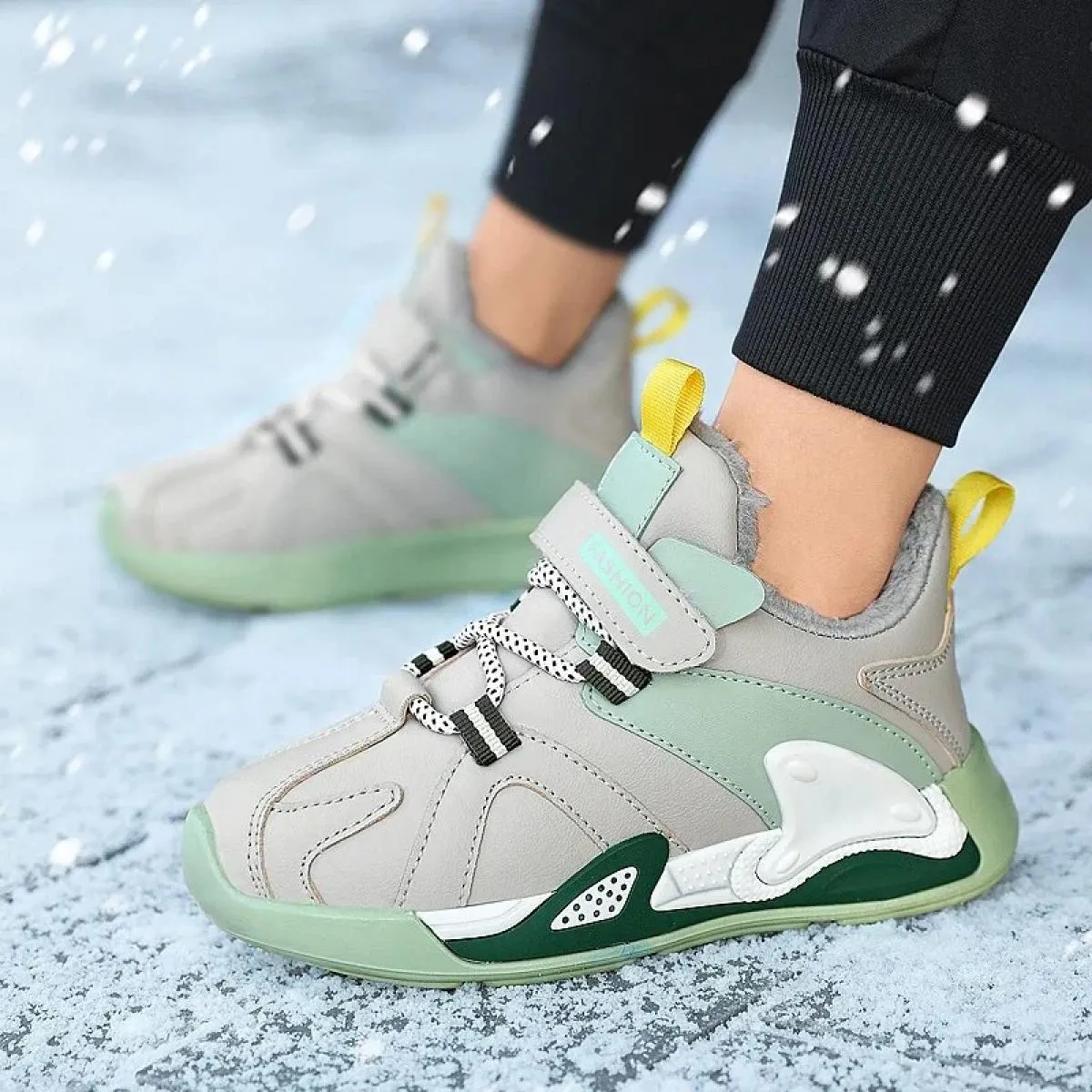 Scarpe da ginnastica per bambini Scarpe sportive per ragazzo Scarpe invernali per bambini Ragazzi per esterno Resistente all'usu