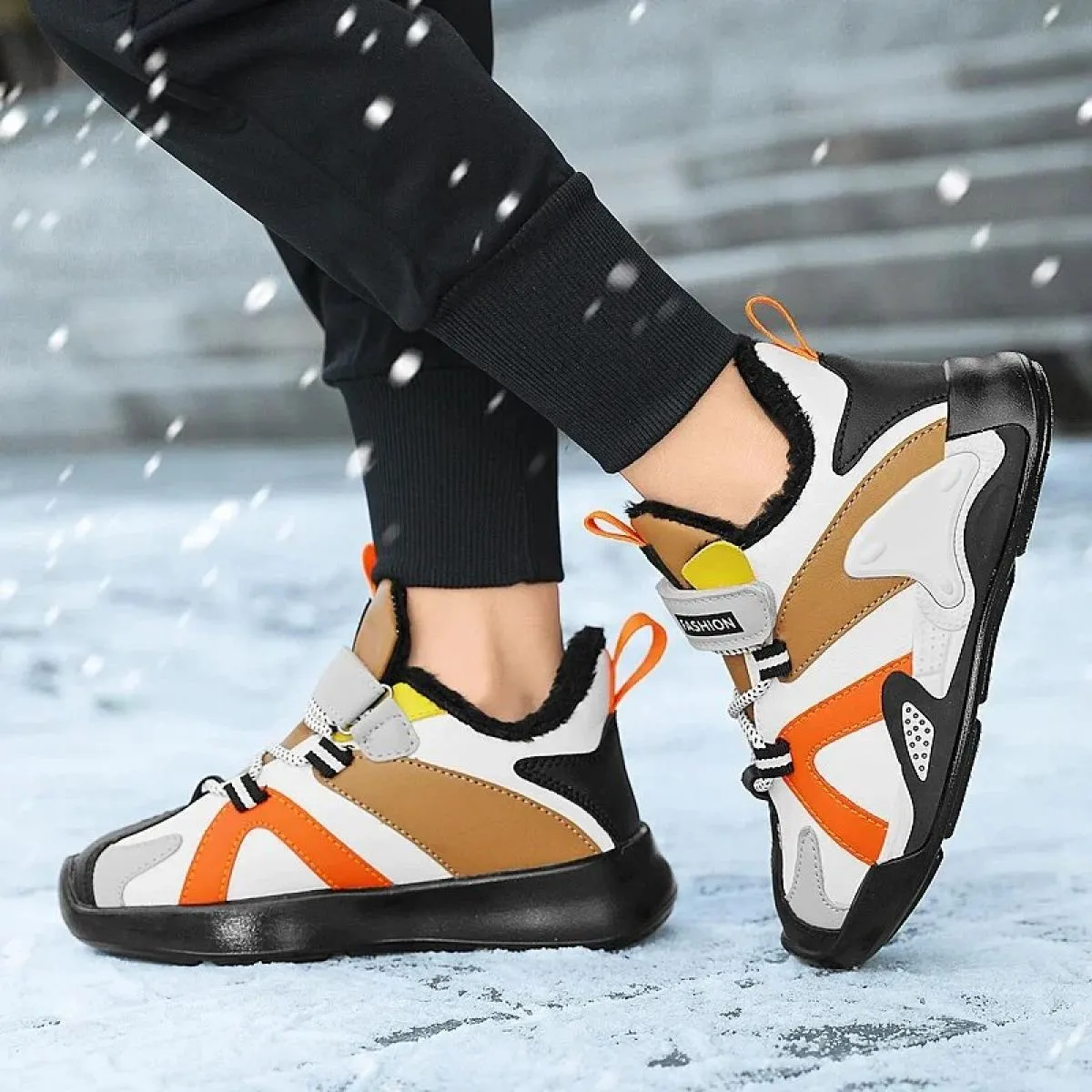 Scarpe da ginnastica per bambini Scarpe sportive per ragazzo Scarpe invernali per bambini Ragazzi per esterno Resistente all'usu
